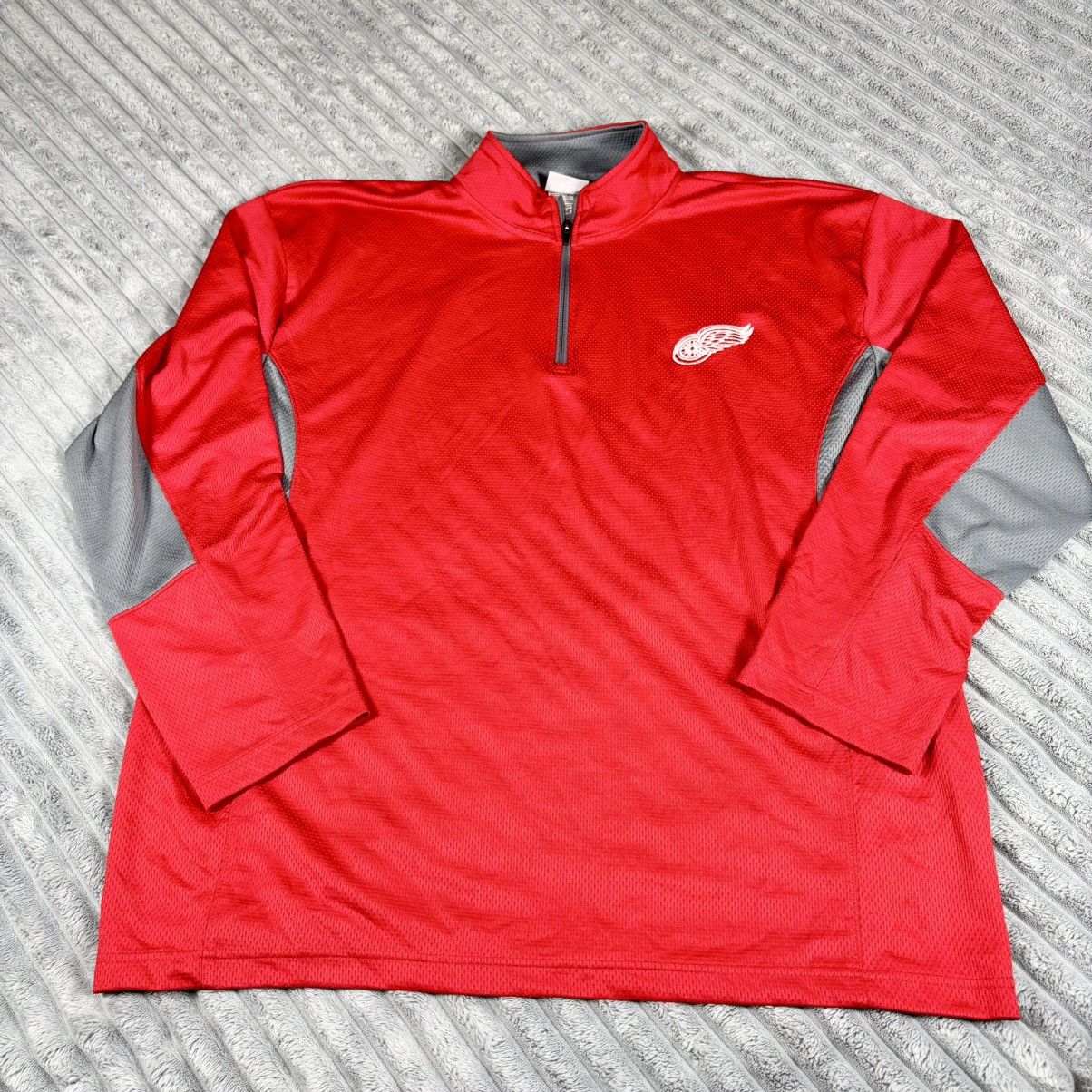NHL NHL MENS XL Detroit Redwings 1/4 ZIP PULLOVER SIZE XL 46-48 Size US XL / EU 56 / 4 - 10 Thumbnail