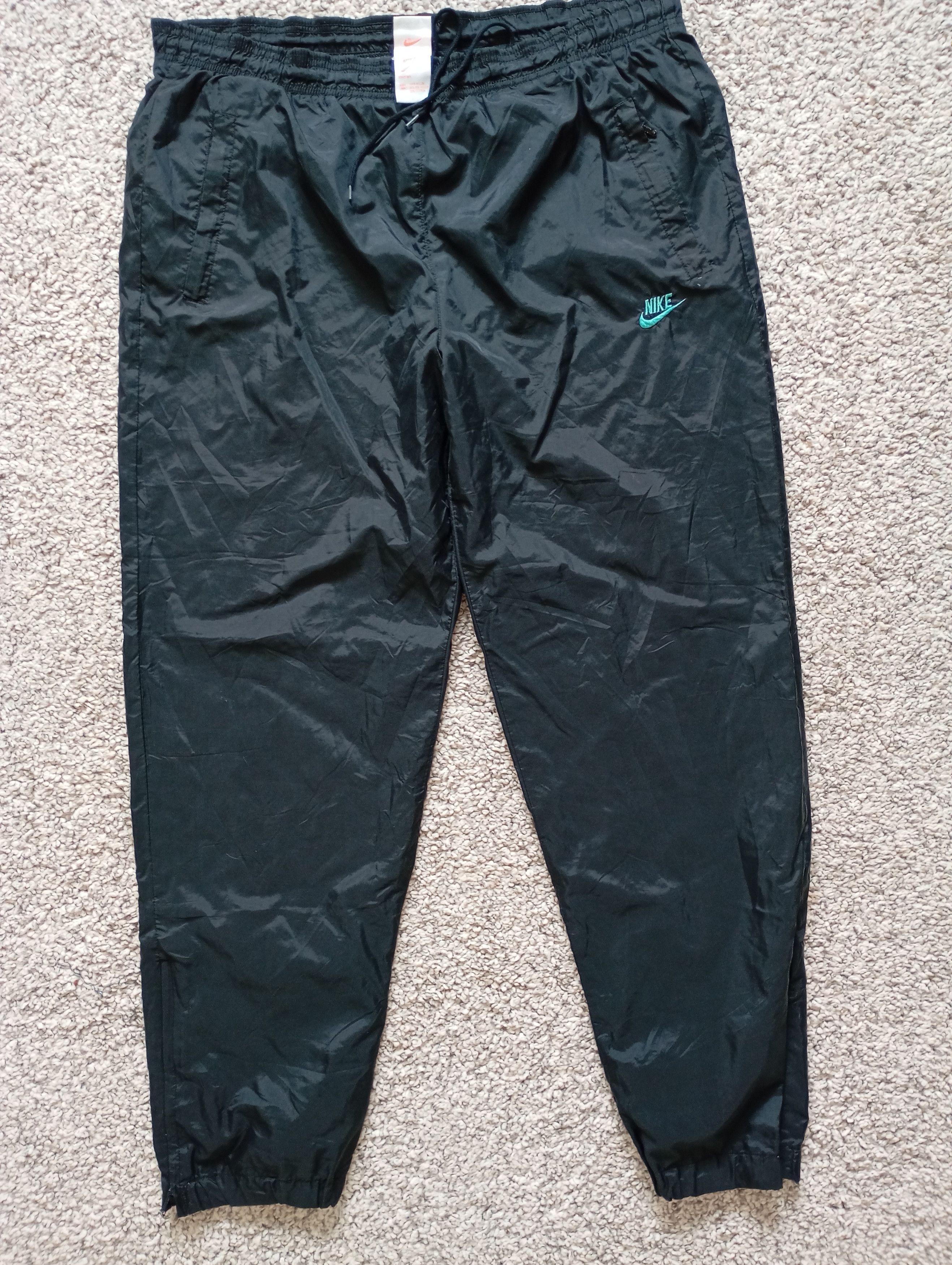 Nike × Vintage Nike Track Pants Vintage Drill Y2K Swoosh Jogger Size US 34 / EU 50 - 1 Thumbnail