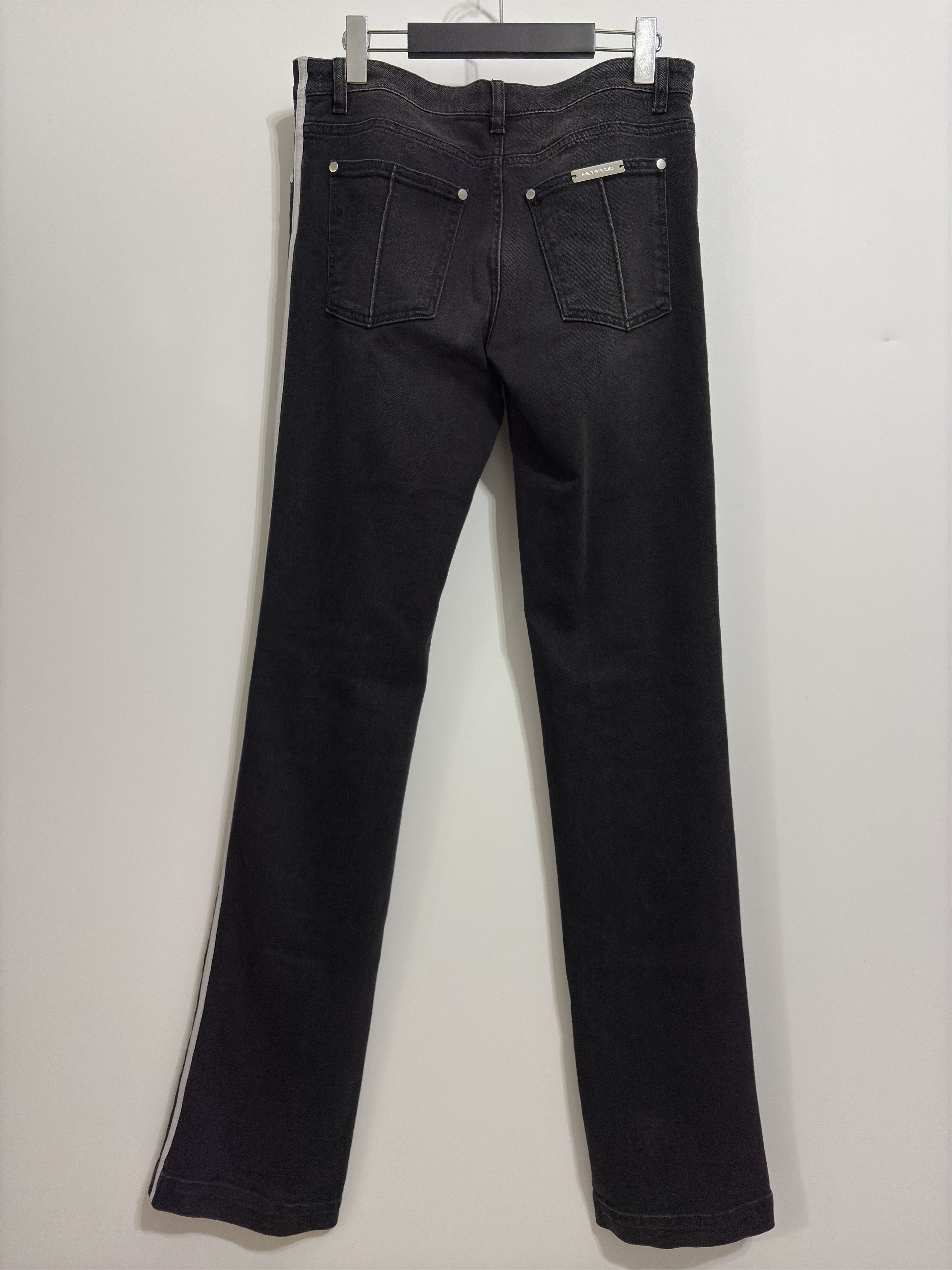Peter Do 22FW Tattooed Black Denim Pants Size US 28 / EU 44 - 2 Thumbnail