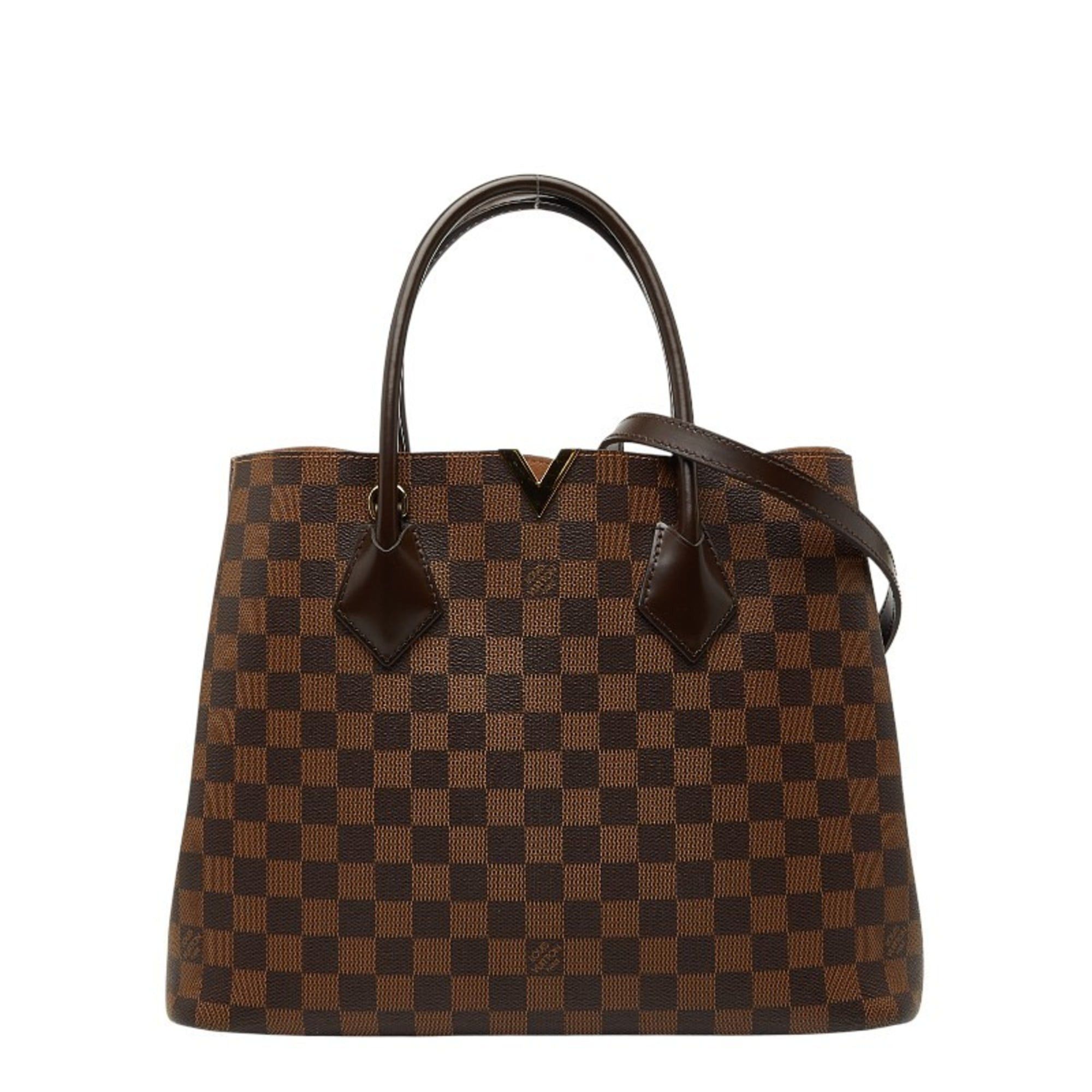 Louis Vuitton Louis Vuitton Damier Kensington Tote Bag/Shoulder Bag, 2-Way, N41435, Ebene Brown Leather, Women's, LOUIS VUITTON Size ONE SIZE - 1 Thumbnail