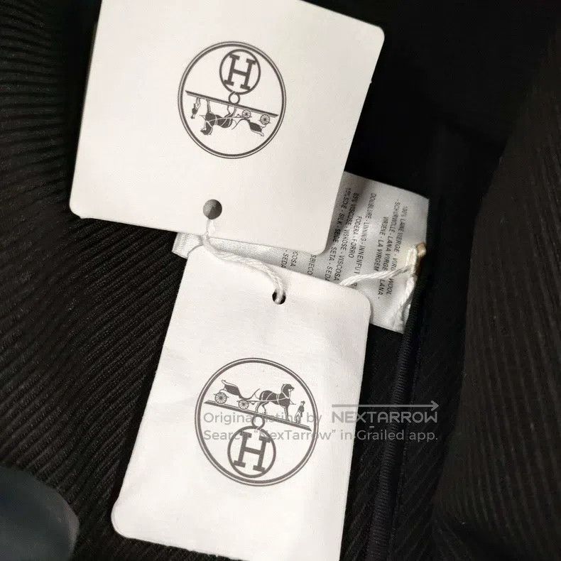 Hermes Hermes Wool Coat Jacket, Black Size XS / US 0-2 / IT 36-38 - 4 Thumbnail