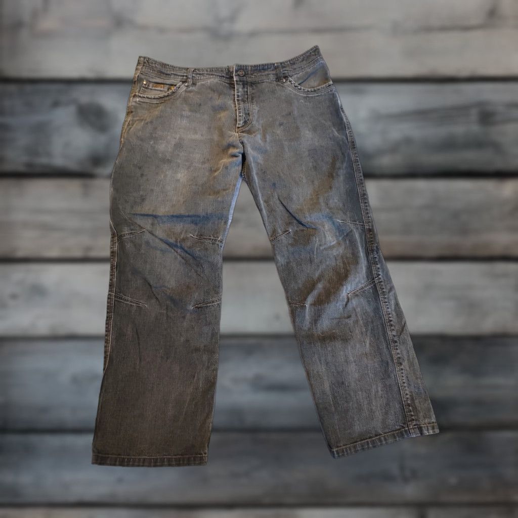 Vintage Kuhl Pants Mens 40x30 Workwear Cotton Canvas Brown Green Riot Patinadye Double Knee 40x30 Regular Mens Pants Size US 40 / EU 56 - 1 Thumbnail