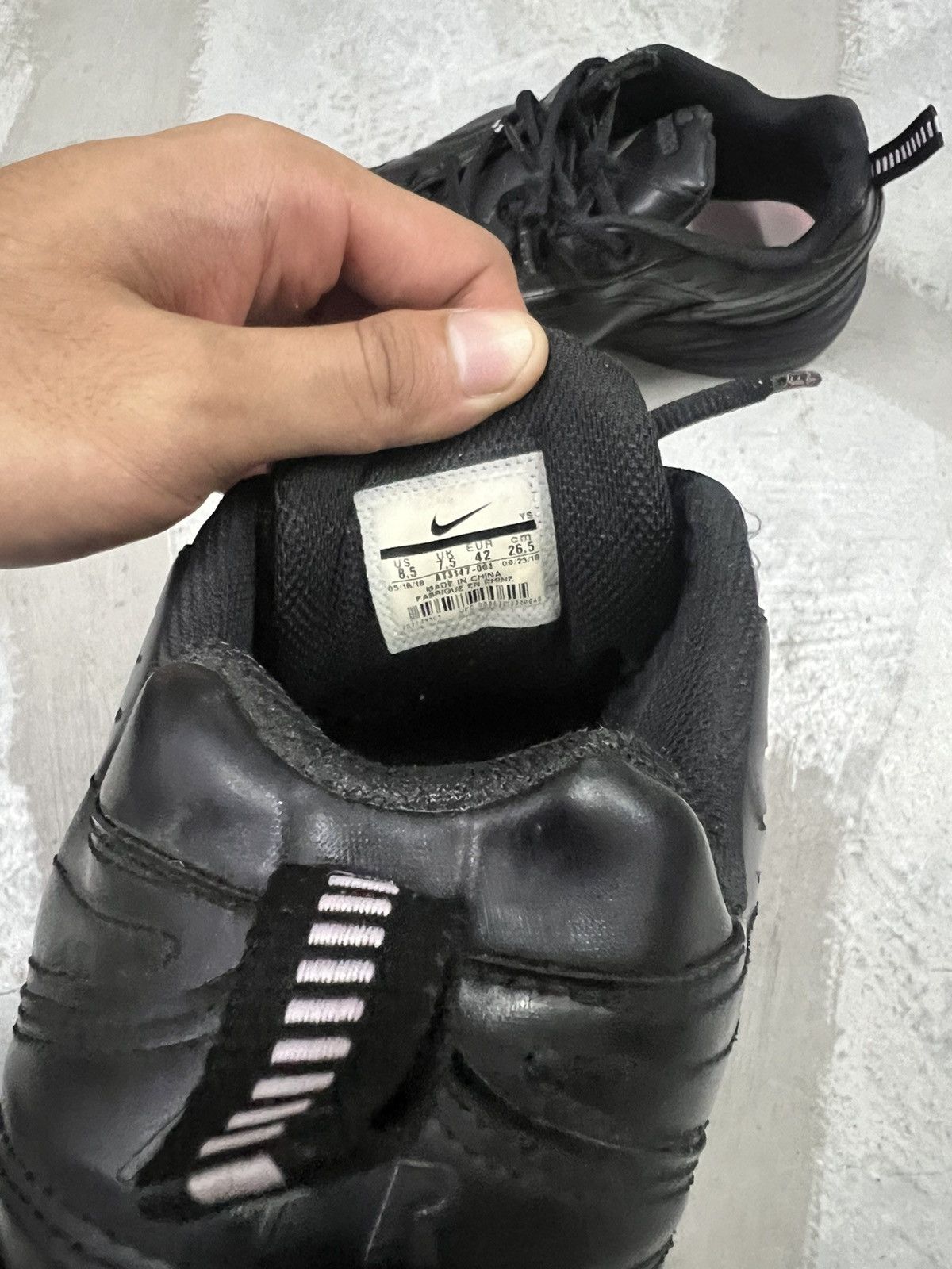 Martine Rose x Nike Air Monarch IV in black