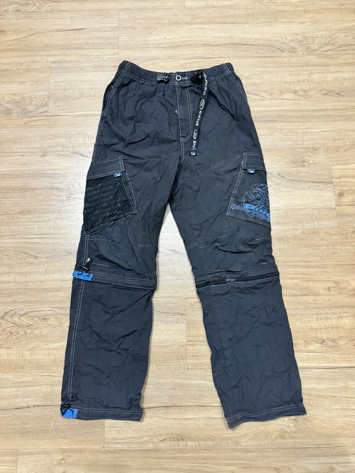 image of Surf Style Piko Surfer And Skateboarding Playful Pants in Black, Men's (Size 32)