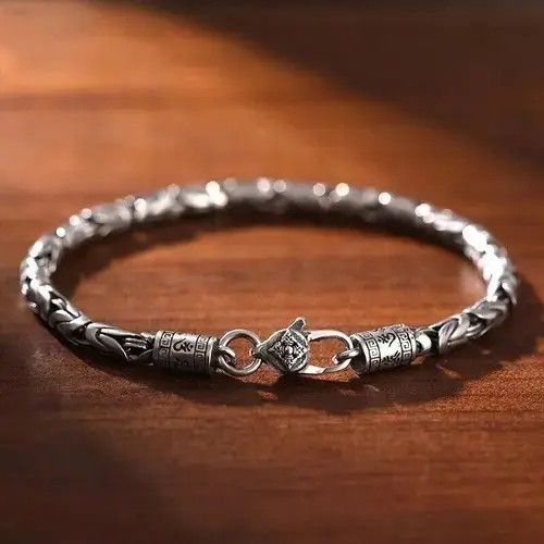 Jewelry Retro Silver Exquisite Woven Bracelet Size ONE SIZE - 1 Thumbnail