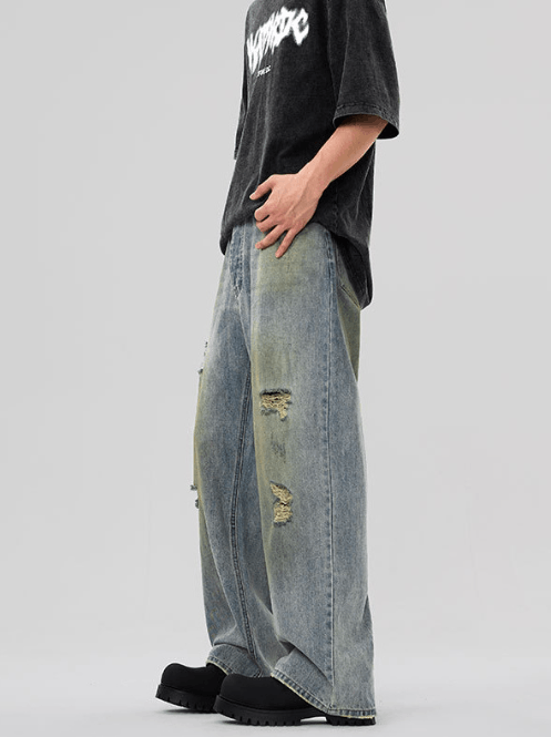Japanese Brand Trendy high street washed distressed Dirtyfit jeans Size US 32 / EU 48 - 3 Thumbnail