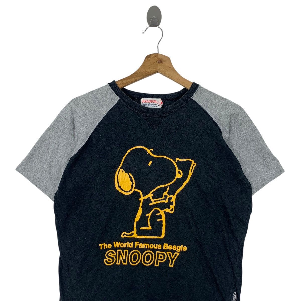 Peanuts PEANUTS SNOOPY World Famous Beagle Raglan Tee Shirt Size L / US 10 / IT 46 - 2 Thumbnail