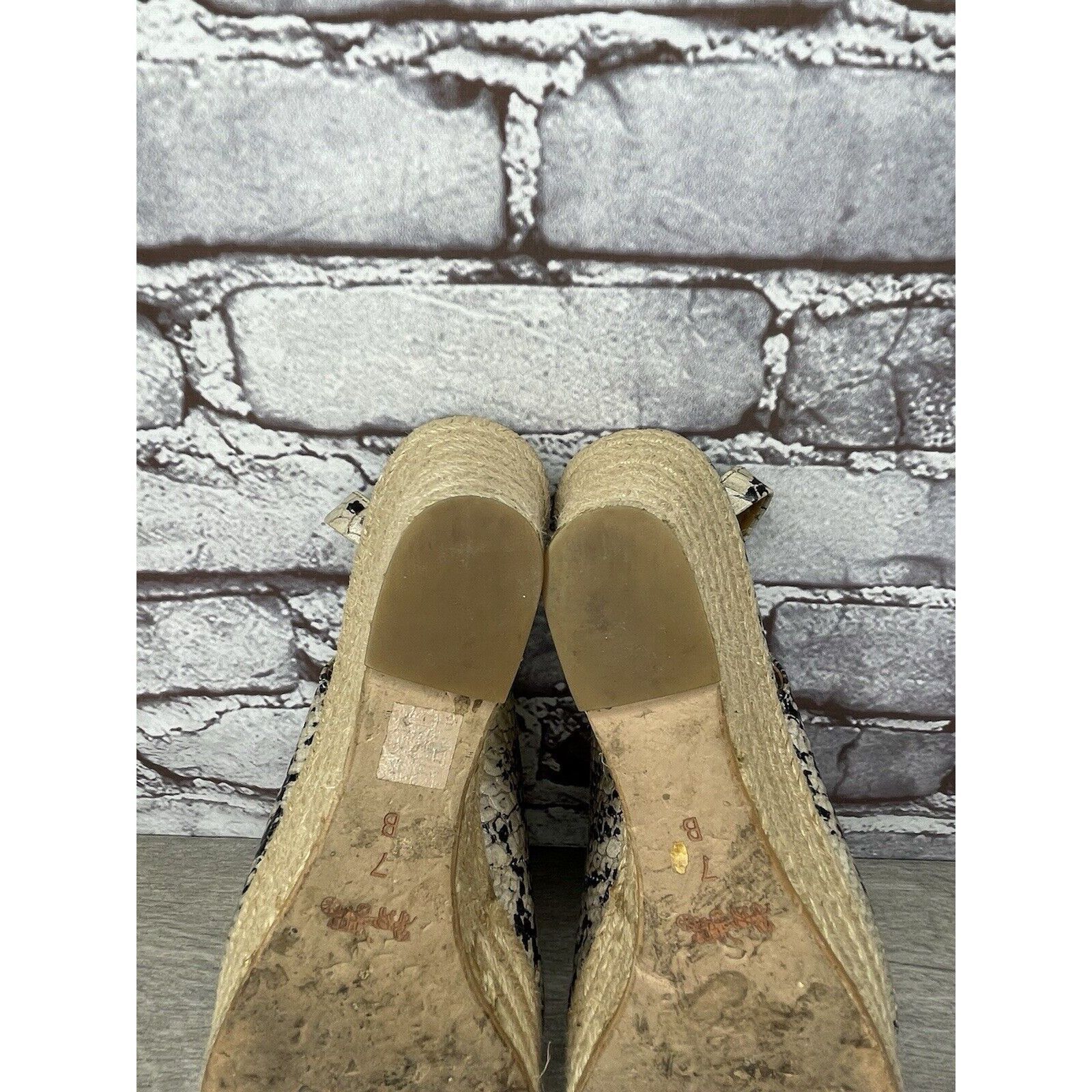 Coach Coach Ferry Snake Embossed Platform Espadrilles Wedges Strap Size US 7 / IT 37 - 8 Thumbnail