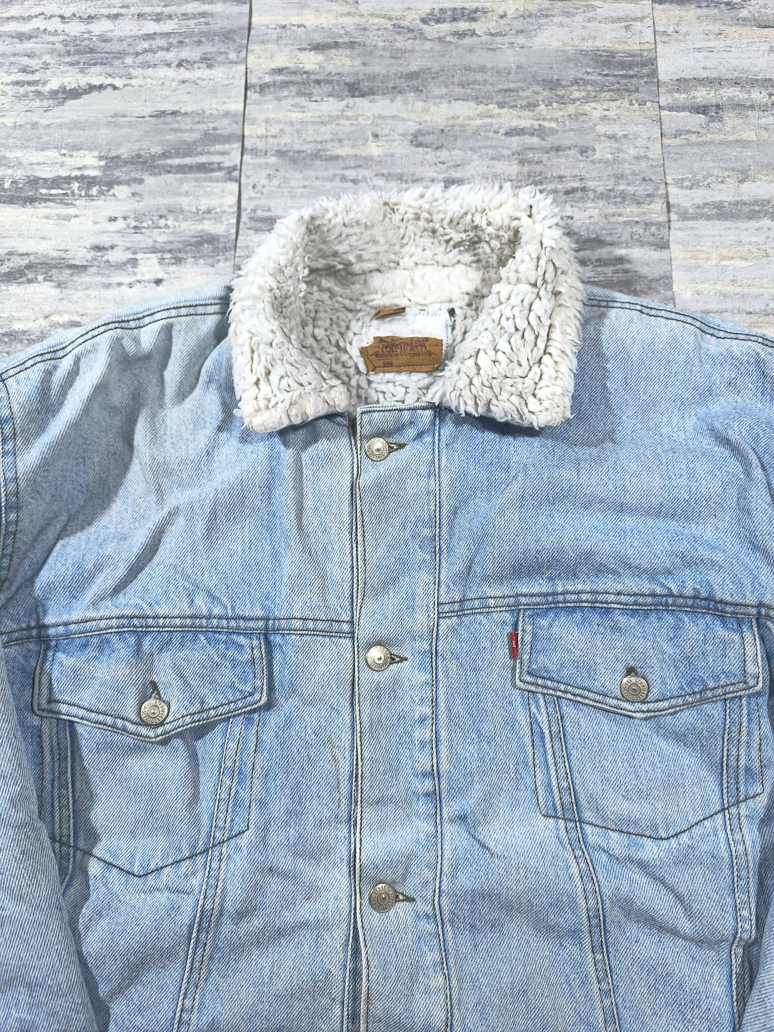 Levi's vintage levis 70598 denim sherpa trucker jacket made in usa Size US XL / EU 56 / 4 - 5 Thumbnail