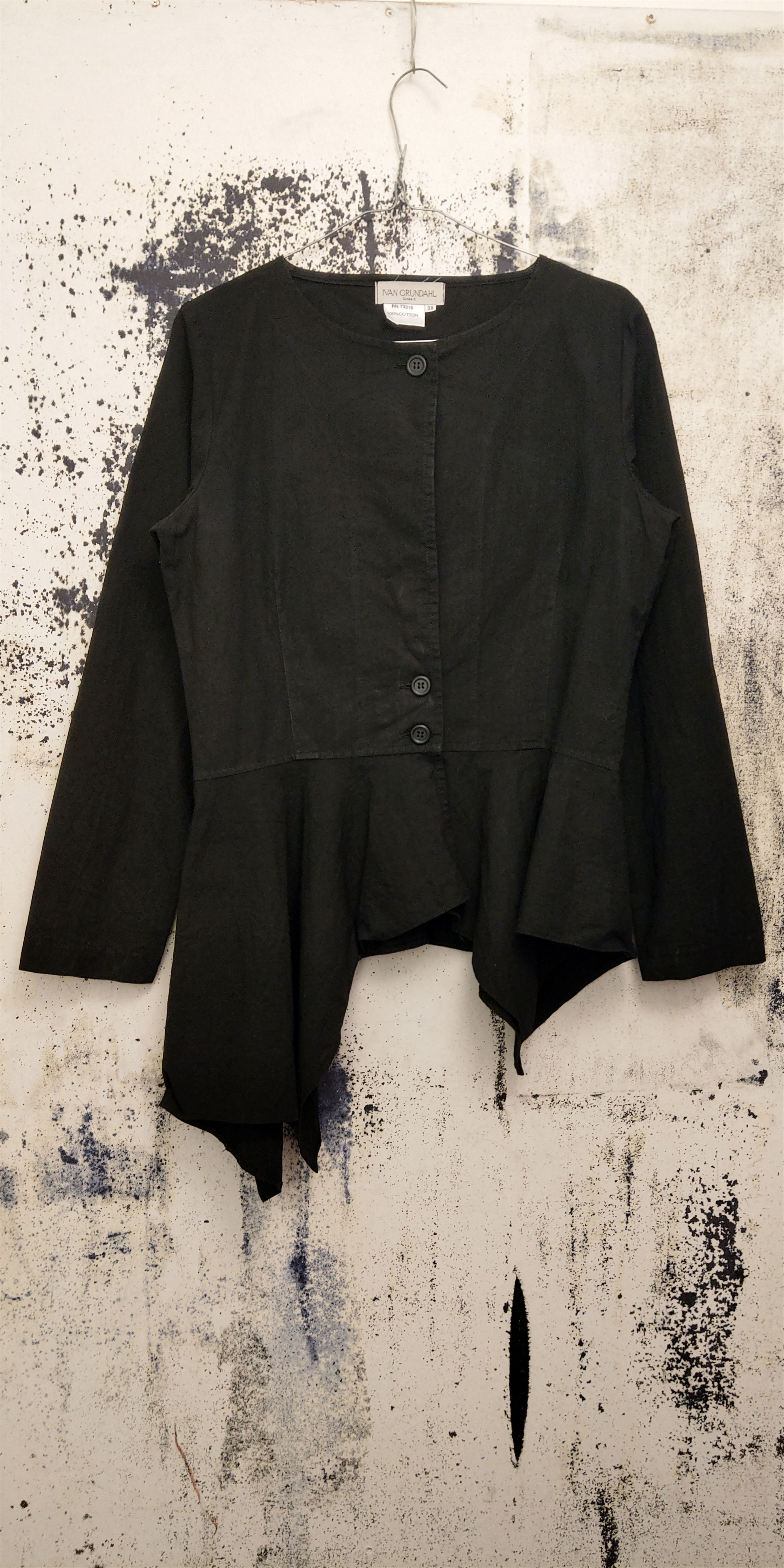 Ivan Grundahl Asymmetric Dress Shirt Goth Tunic Darkfashion Noir Vintage M Size M / US 6-8 / IT 42-44 - 17 Thumbnail