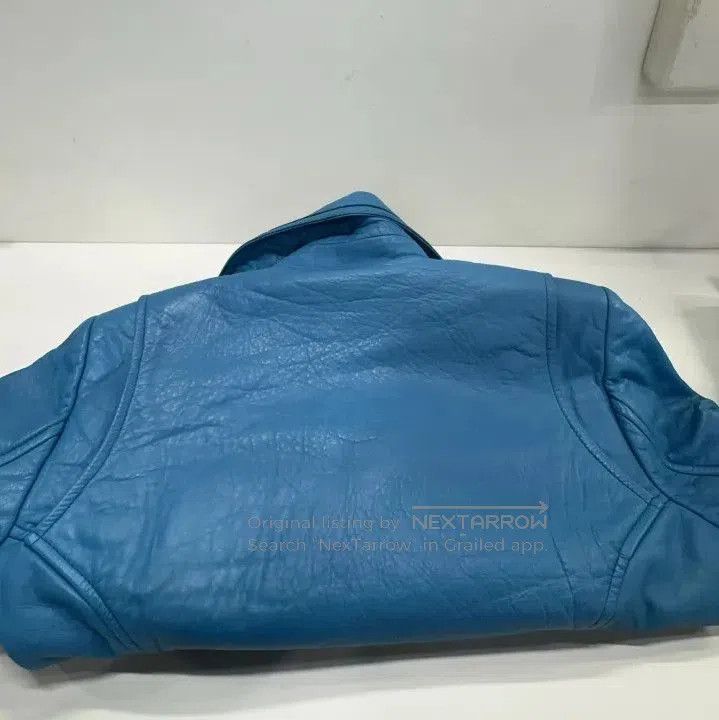 Balenciaga Balenciaga Blue Biker Leather Jacket for Unisex. Size US M / EU 48-50 / 2 - 8 Thumbnail