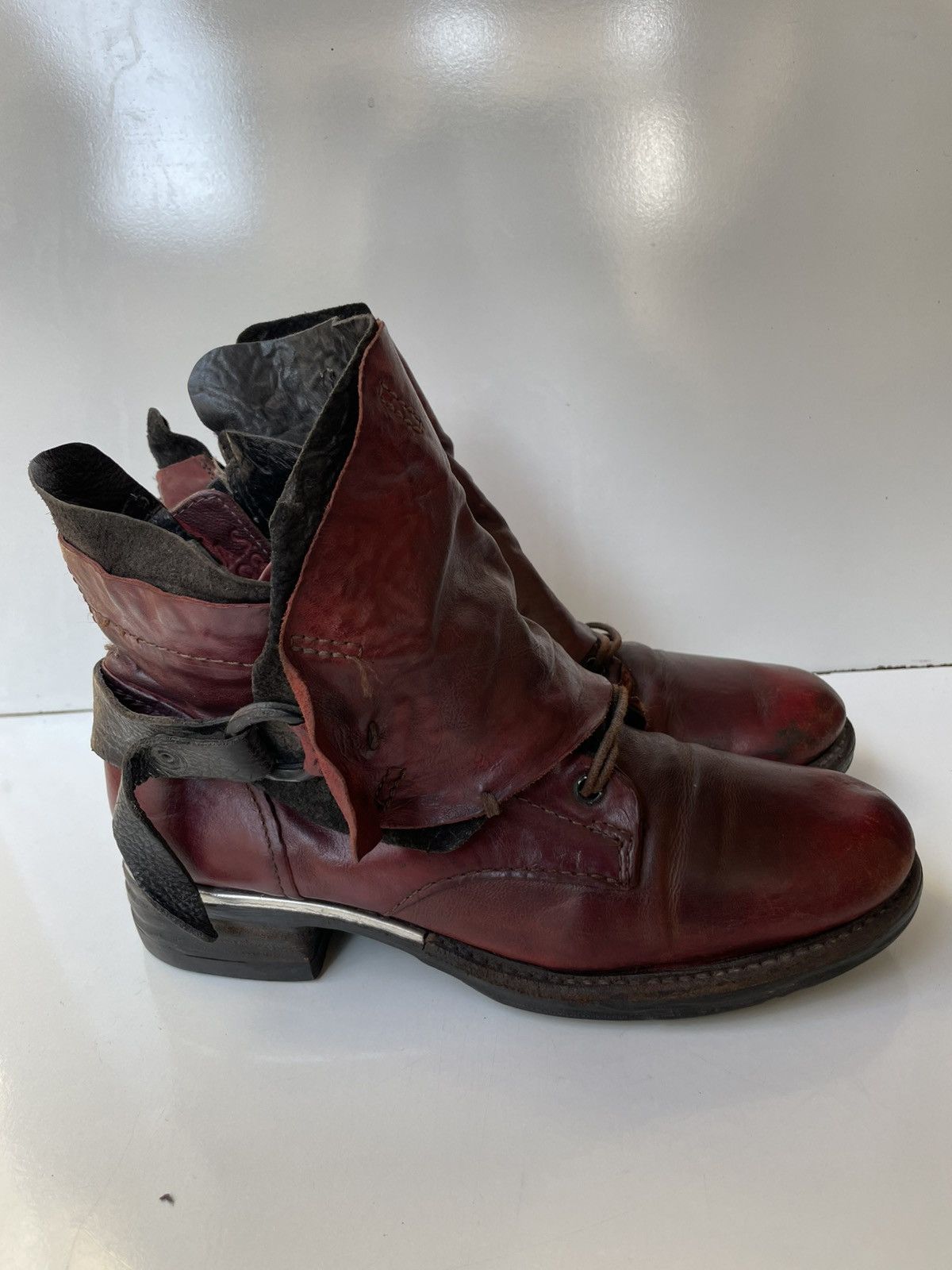A.S.98 A.S.98 Leather Boho Biker Women's Boots EUR 37 | US 6.5 -7 Size US 7 / IT 37 - 5 Thumbnail