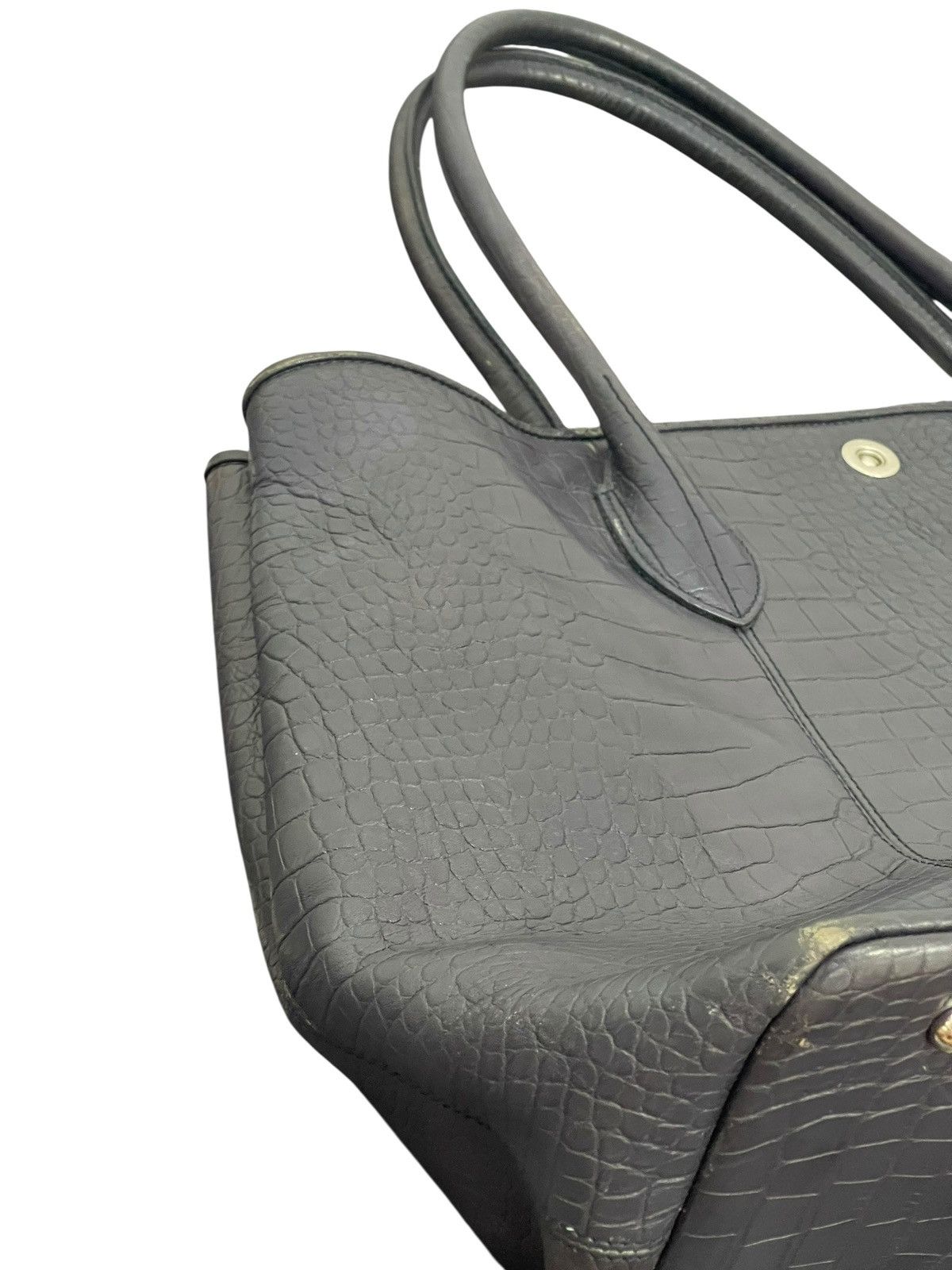 United Arrows Crocodile Embossed Leather United Arrows Tote Bag 8🟩 Size ONE SIZE - 12 Thumbnail