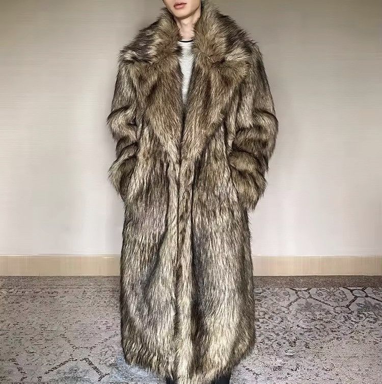 Other Faux Fur Designer Streetwear Maxi Winter Warm Men’s Coat Size US XL / EU 56 / 4 - 4 Thumbnail