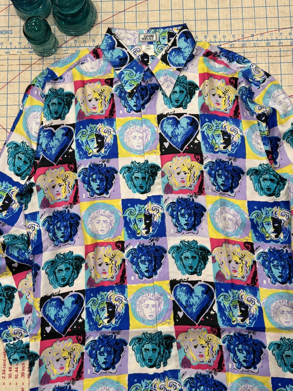 Versace Vintage Gianni Versace Warhol Style Silk Button Up Shirt Med Size US M / EU 48-50 / 2 - 3 Thumbnail