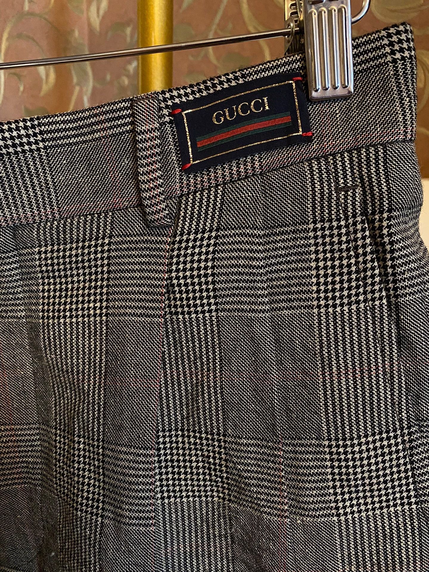 Gucci GUCCI 1921 Blue Label Linen Wool Prince Check Shorts Size US 32 / EU 48 - 2 Thumbnail