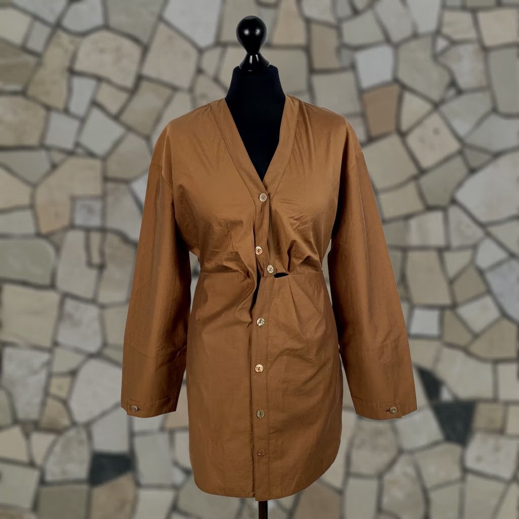 Nanushka Nanushka womens brown button front dress Size XS BNWT Size XS / US 0-2 / IT 36-38 - 1 Thumbnail