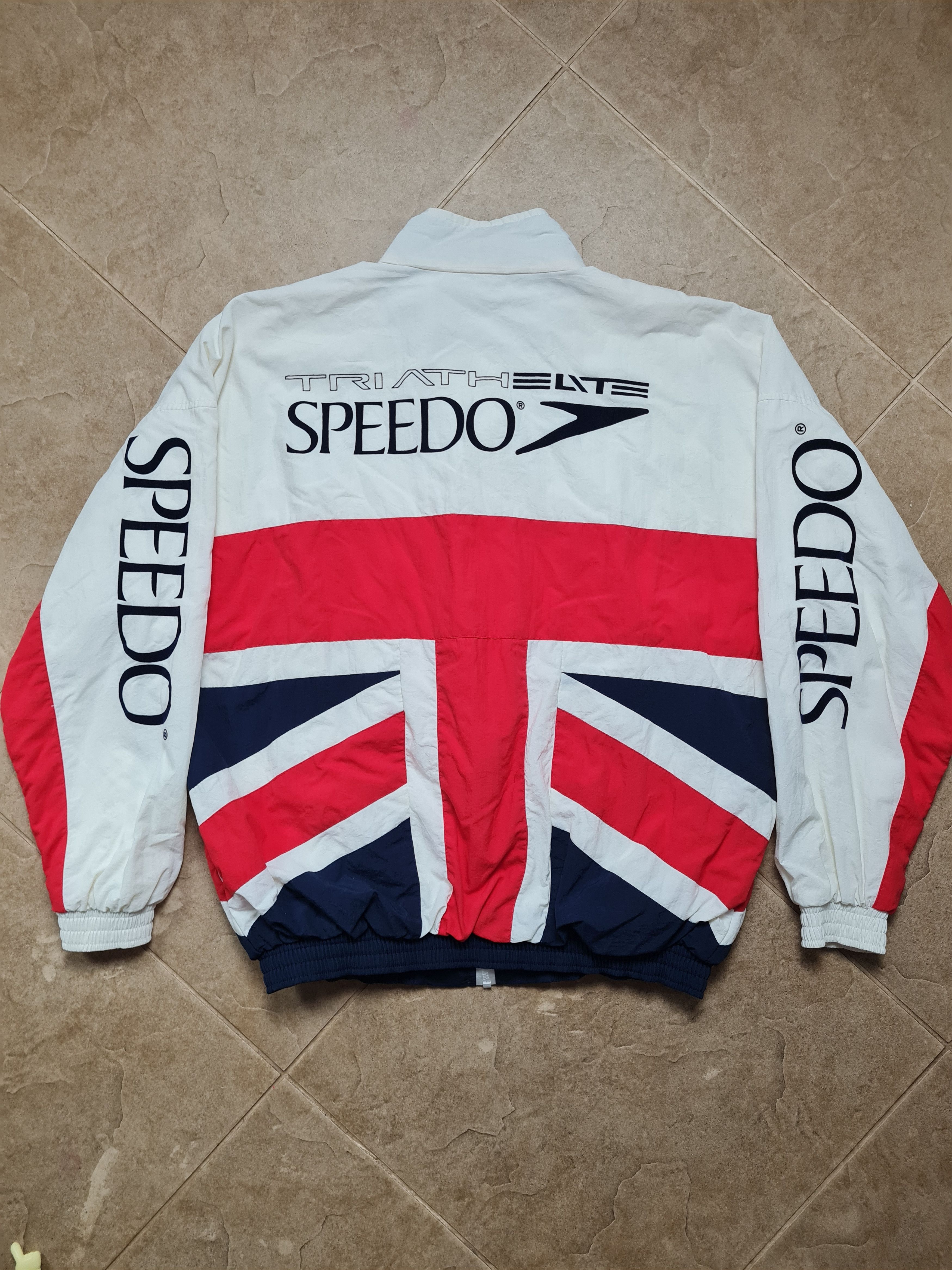 Speedo Vintage Jacket Speedo Union Jack Triathelite 80s Windbreaker Size US S / EU 44-46 / 1 - 1 Thumbnail