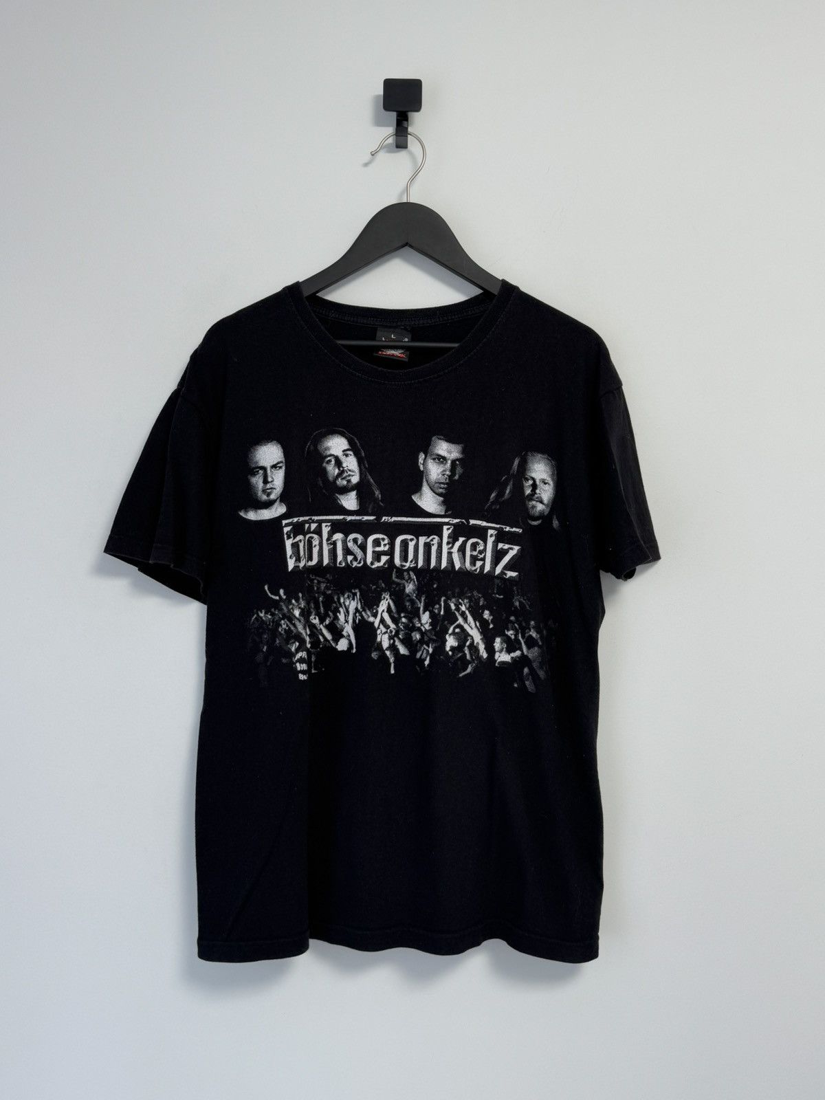 Designer × Japanese Brand × Vintage Vintage Bohse Onkelz Rock Band T-Shirt Black Big Logo Size US L / EU 52-54 / 3 - 1 Thumbnail