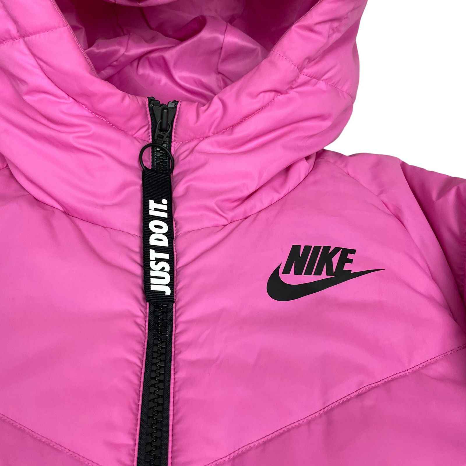 Nike Nike Just Do It Women Polyester Full Zip Puffer Jacket Small Size S / US 4 / IT 40 - 3 Thumbnail