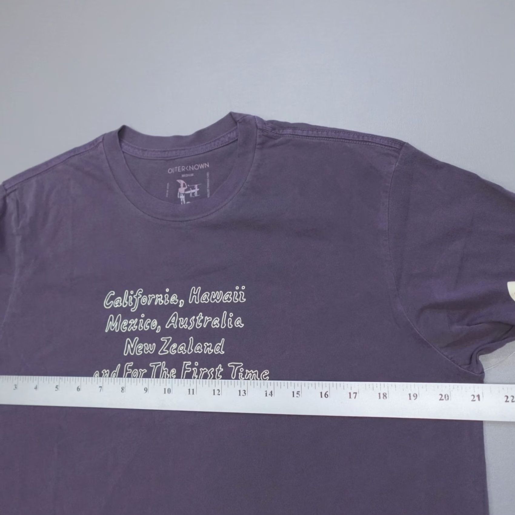 Outerknown Outerknown Surfing Hollow Days Purple S/S Organic Cotton T-Shirt Men's M Size US M / EU 48-50 / 2 - 6 Thumbnail