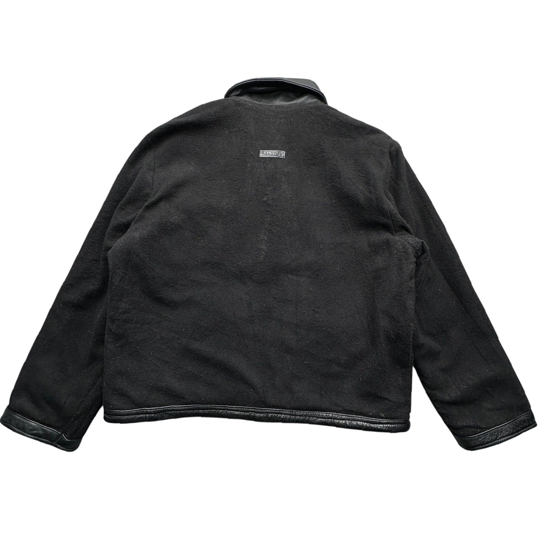 Kenneth Cole Kenneth Cole REACTION Reversible Leather Jacket Mens Large Black Gray Full Zip Jacket Mens L Black Gray Leather Reversible Coat Biker Men Size US L / EU 52-54 / 3 - 7 Thumbnail