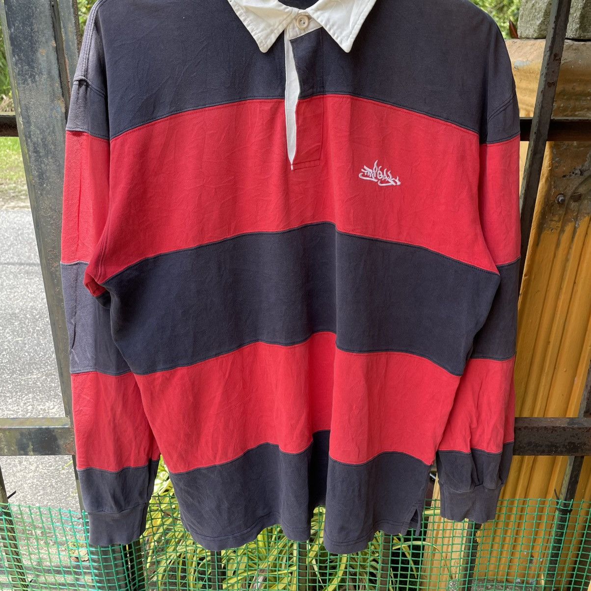 Tribal Streetwear × Vintage 🔥Vintage Tribal Skateboard Striped Polos Rugby Shirts Size US L / EU 52-54 / 3 - 5 Thumbnail