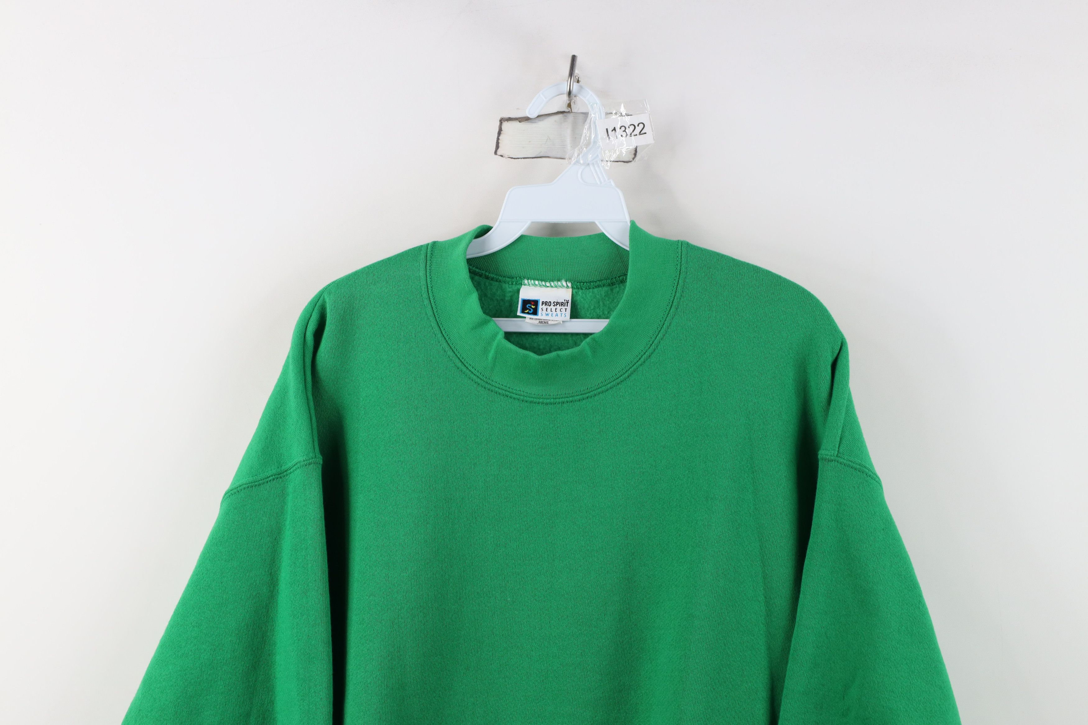Vintage Vintage 90s Streetwear Crewneck Sweatshirt Kelly Green USA Size US L / EU 52-54 / 3 - 2 Thumbnail