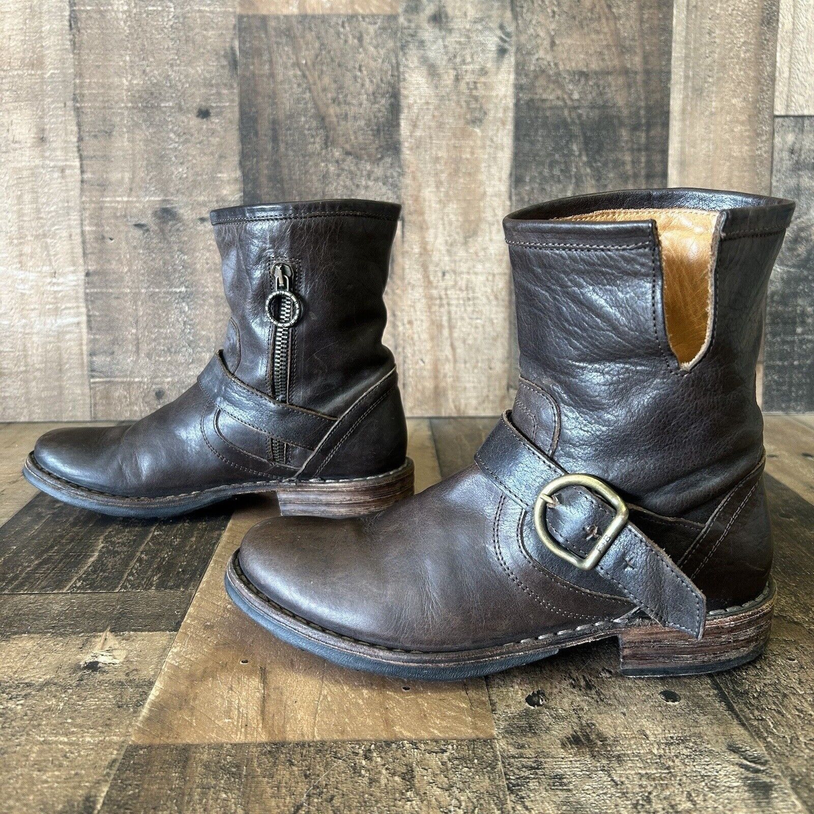 Fiorentini + Baker Fiorentini Baker Side Zip Brown Boots Womens EUR 35 US 5 Size US 5 / IT 35 - 11 Thumbnail