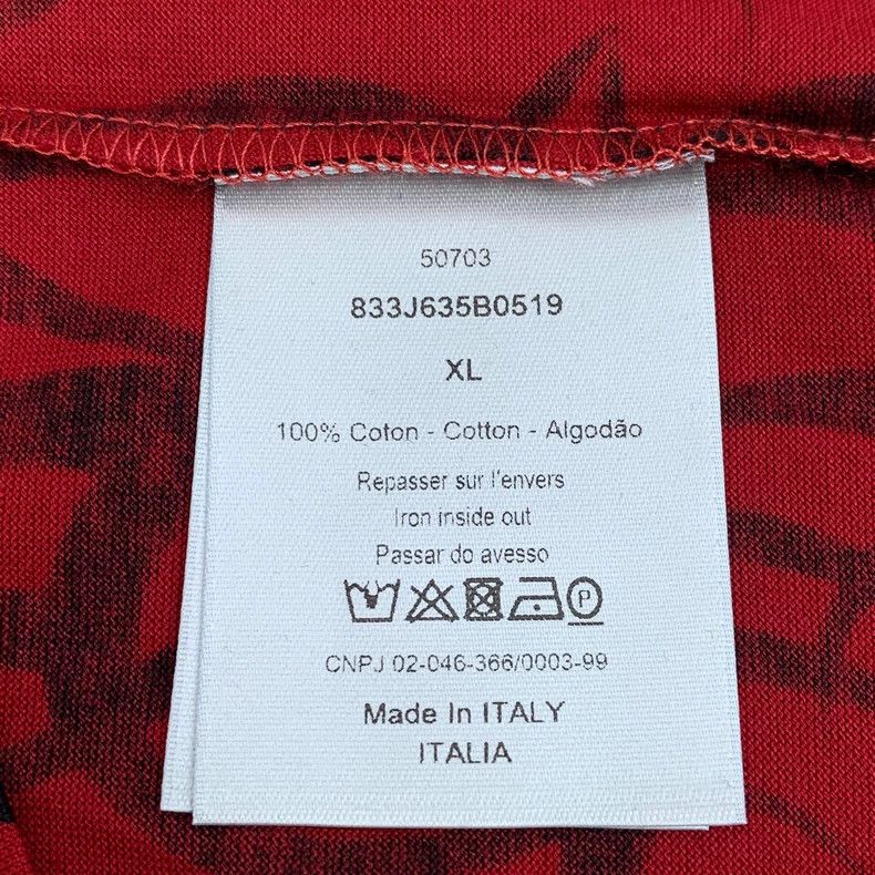 Dior Dior Red tattooed totem printed cotton round-neck short-sl Size US XL / EU 56 / 4 - 7 Thumbnail