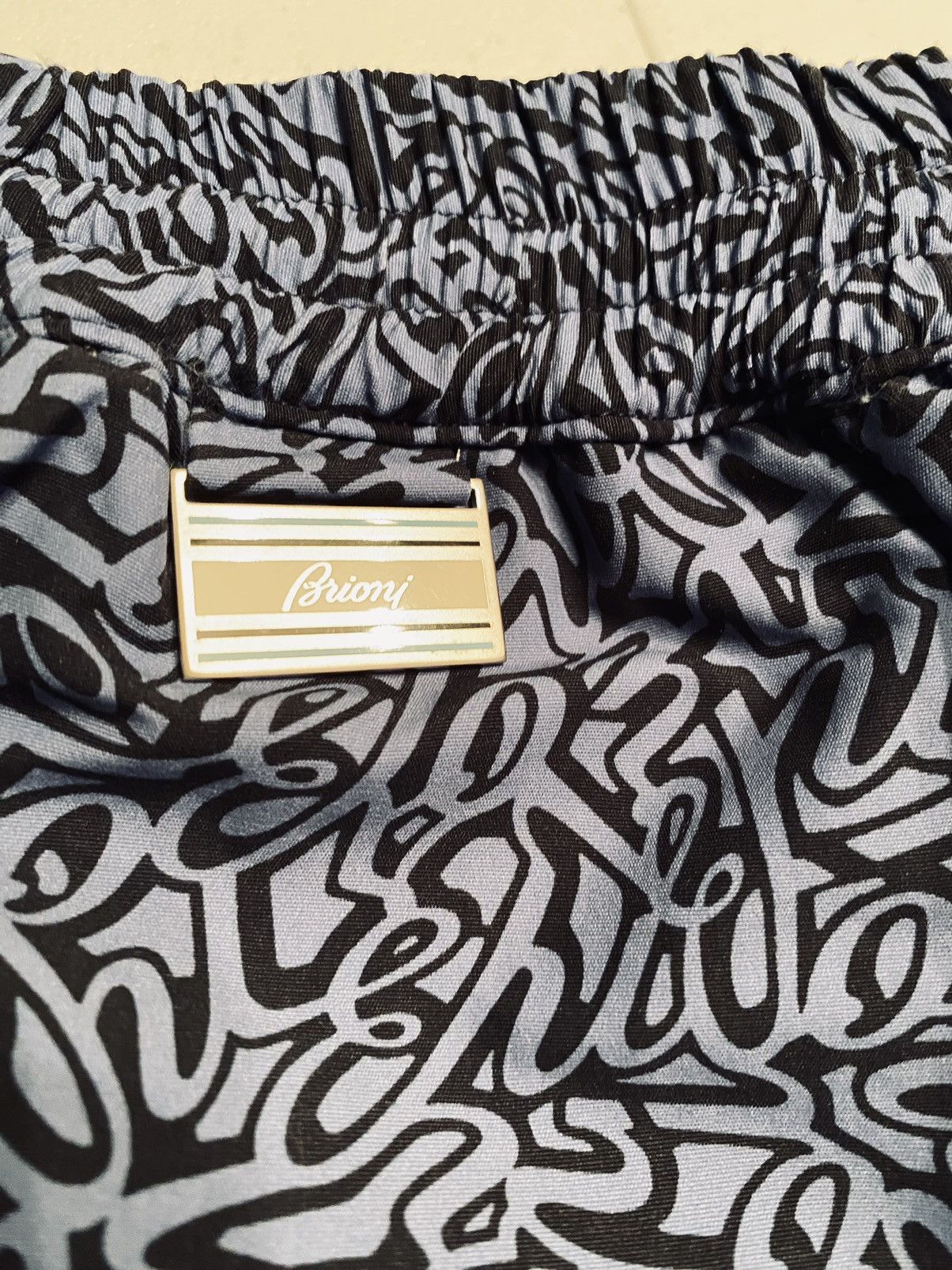 Brioni Brioni 🇮🇹 Blues Logo Script SeaMaster Resort Swim Trunk S NWT Size US 32 / EU 48 - 3 Thumbnail