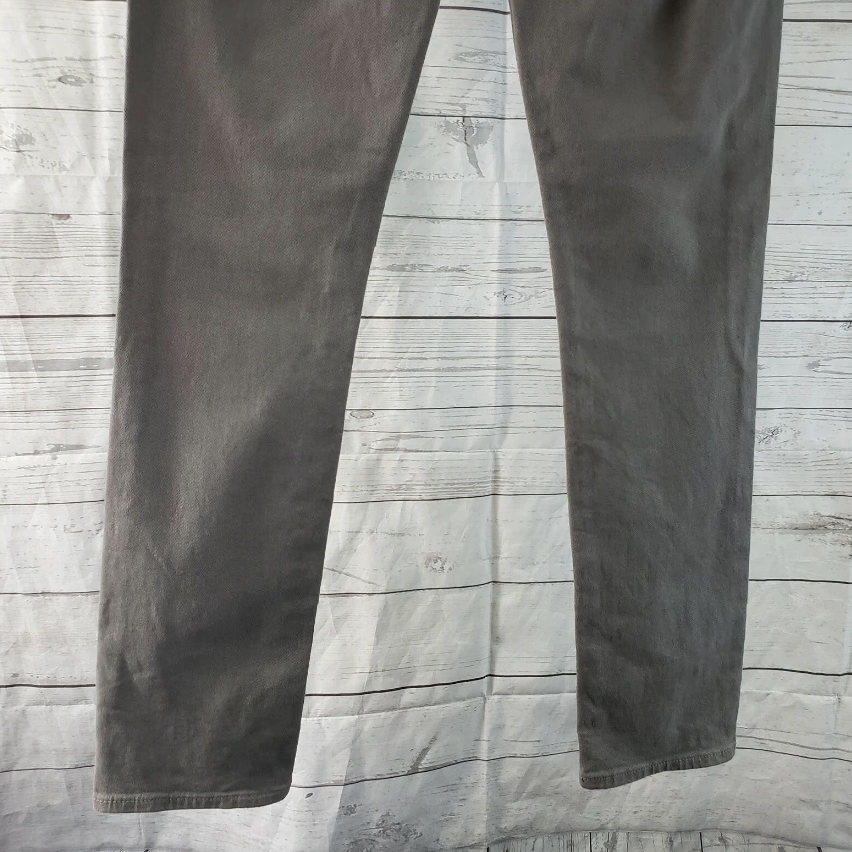 Paige Paige Skyline Skinny Jeans Gray 28 Regular Women Low Rise Cotton Blend Denim Inseam 28.5 Zip Jeans Boys? Size 28" / US 6 / IT 42 - 4 Thumbnail