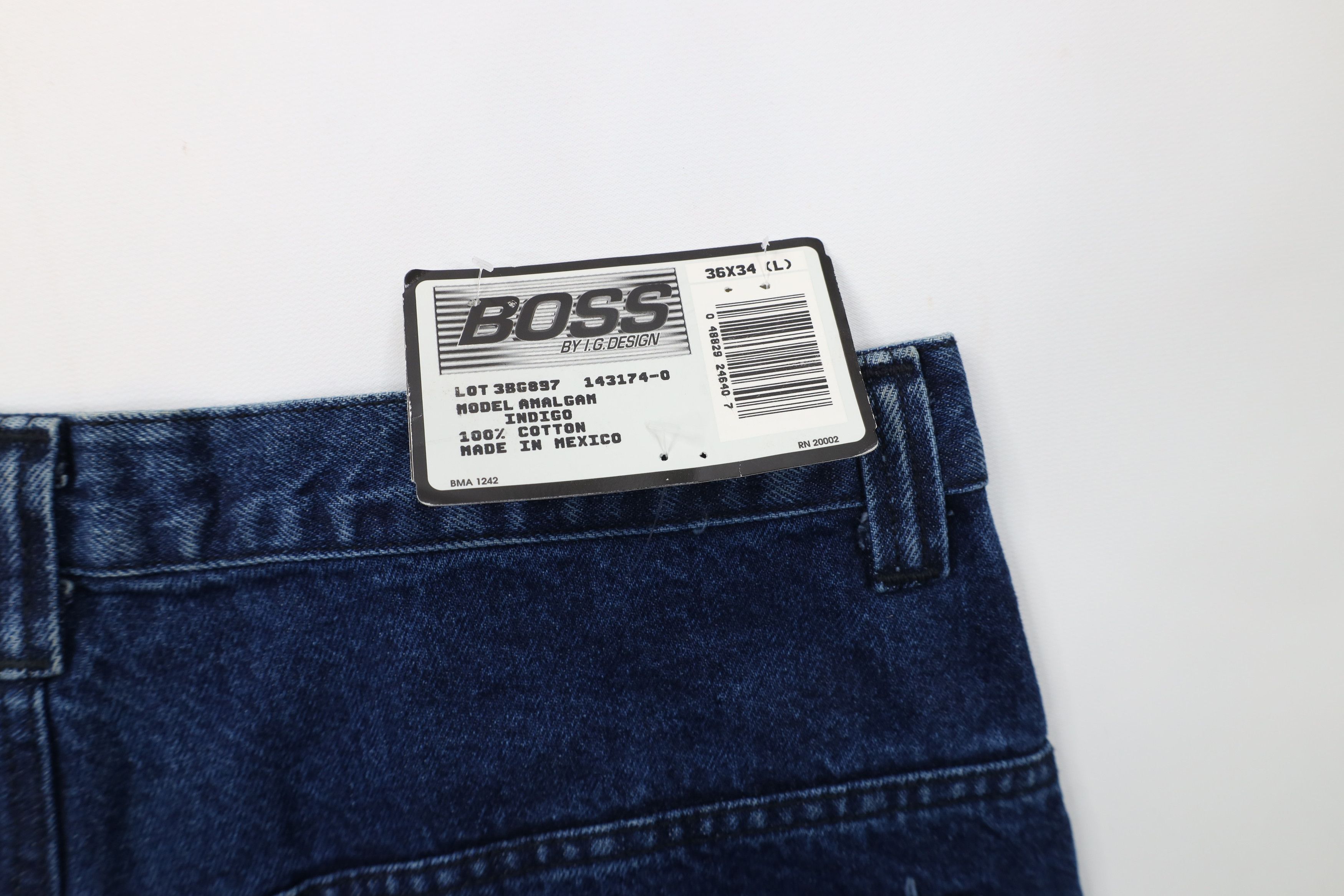 Vintage Deadstock Vintage 90s Boss Wide Leg Skateboard Denim Jeans Size US 36 / EU 52 - 14 Thumbnail