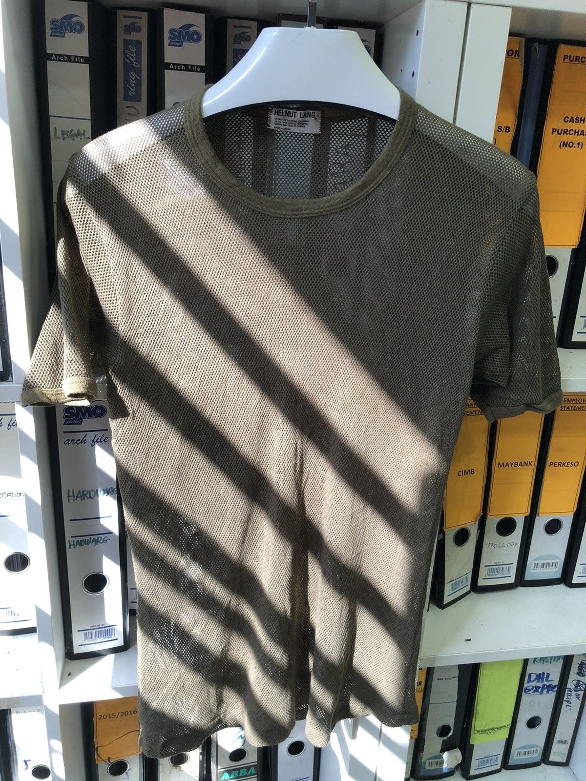 Helmut Lang × Vintage Vintage Helmut Lang mesh stretchy Tshirt Size US M / EU 48-50 / 2 - 14 Thumbnail