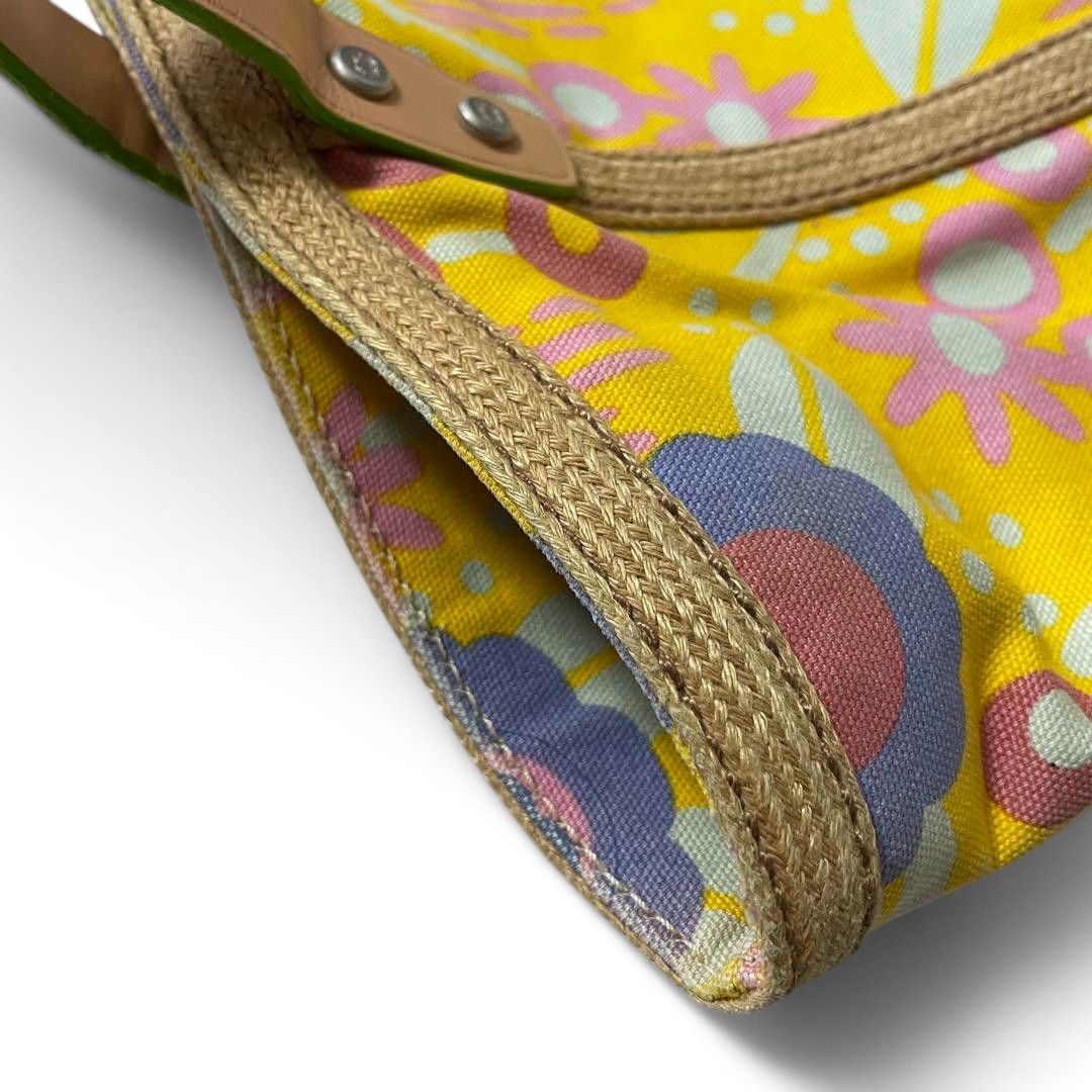 Chanel Chanel - Summer Tote Handbag Flora Yellow Brown Vintage Size ONE SIZE - 10 Thumbnail