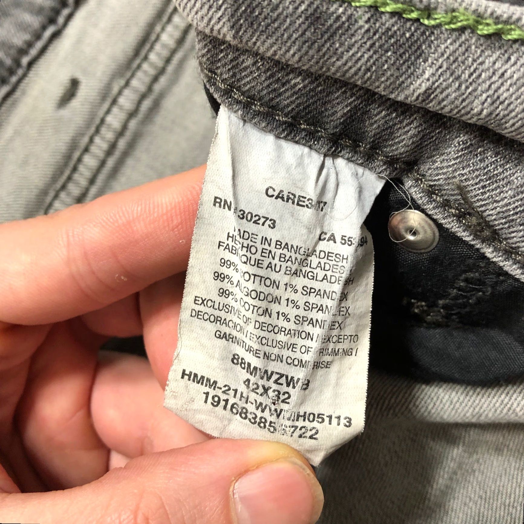 Wrangler Wrangler Retro Slim Straight Jeans Mens 42x32 Denim Gray Western Cowboy Southwestern USA Size US 42 / EU 58 - 6 Thumbnail