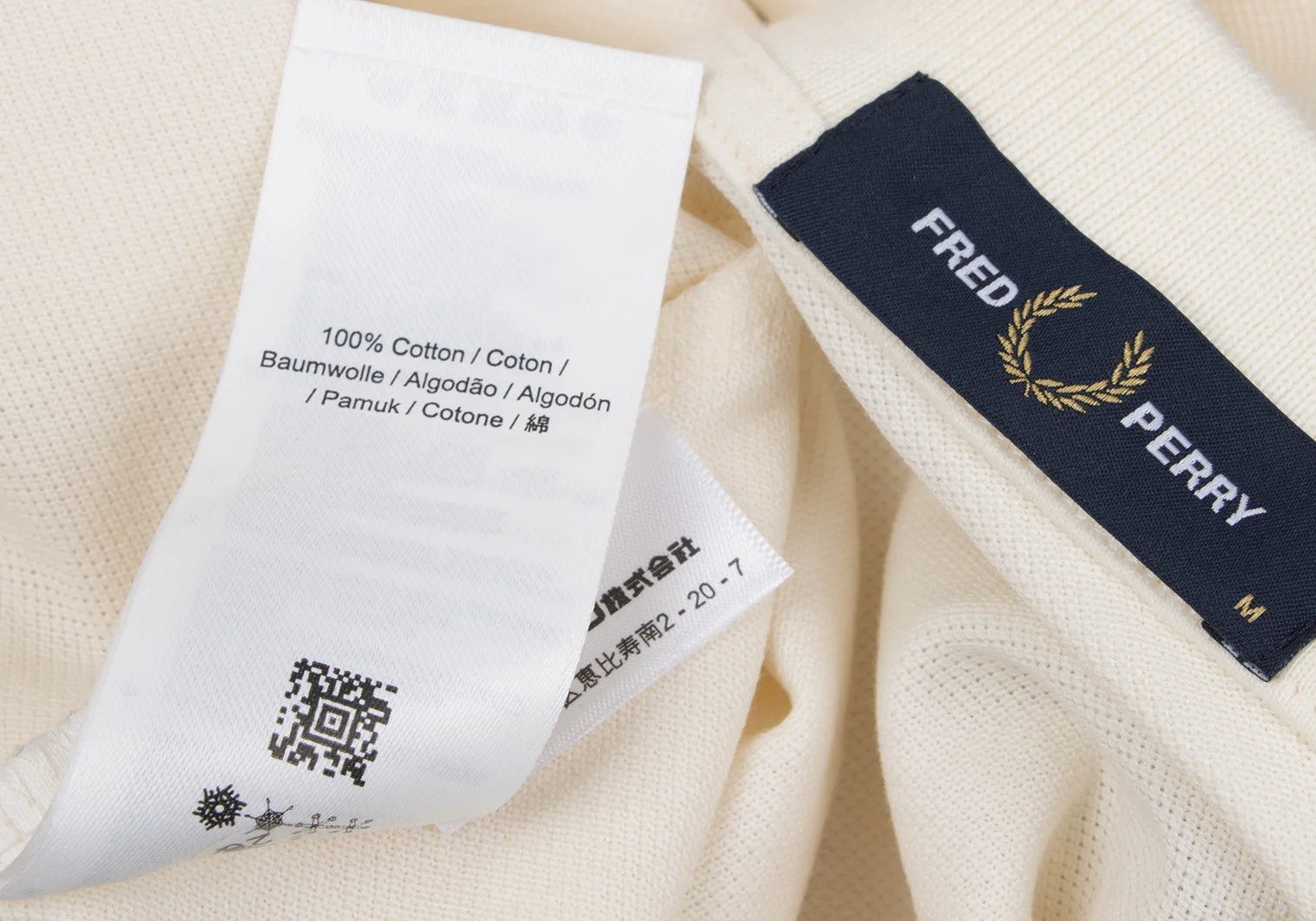 Fred Perry Embroidered Polo Shirt in Ivory Size M Size US M / EU 48-50 / 2 - 14 Thumbnail