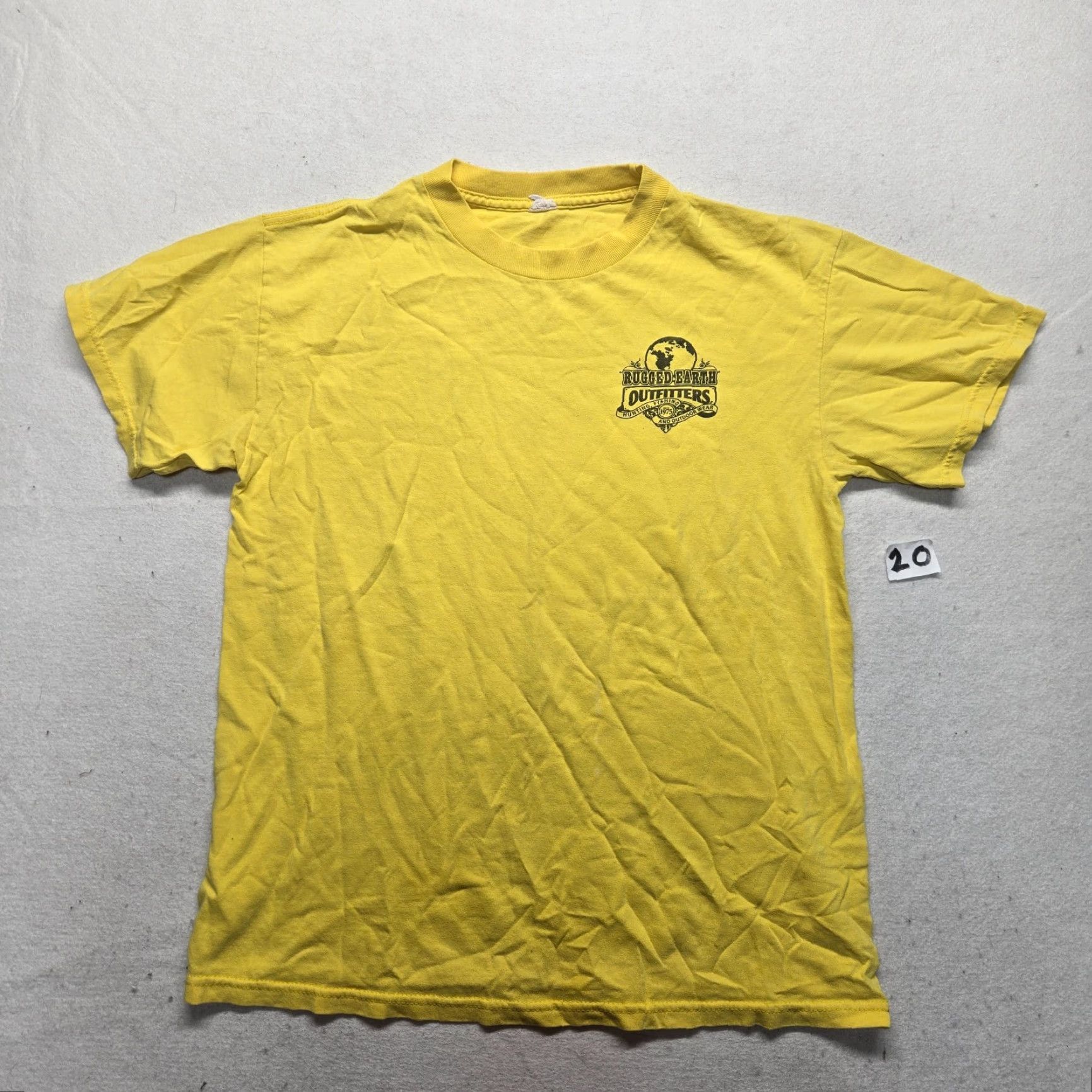 Vintage RUGGED EARTH OUTFITTERS Yellow Fishing Shirt T-Shirt Short Sleeve Men's M Medium Size US M / EU 48-50 / 2 - 2 Thumbnail