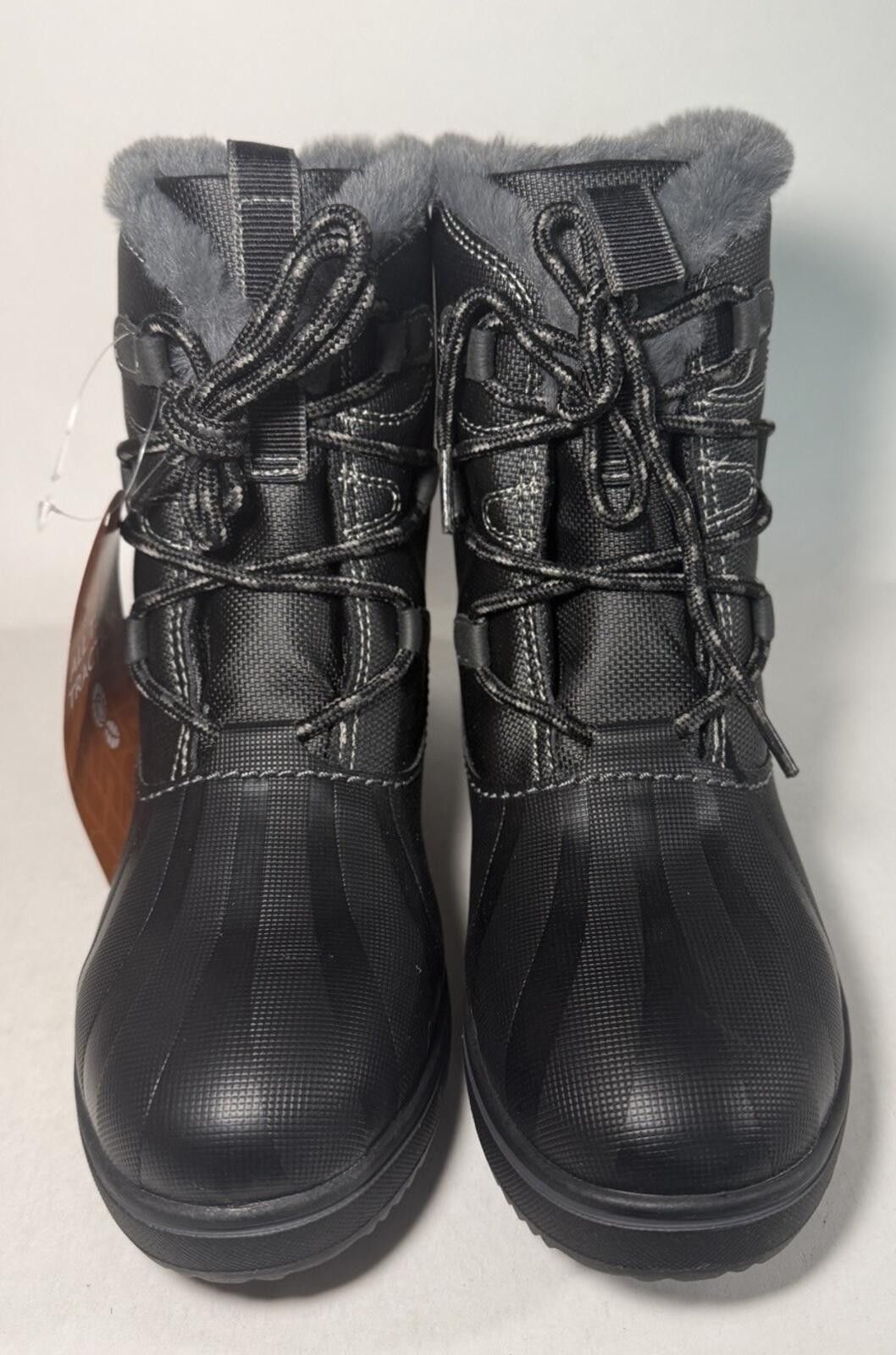 Other JBU Brisky Women Lace Up Casual Water Resistant Boots Black Size US 6.5 / IT 36.5 - 2 Thumbnail
