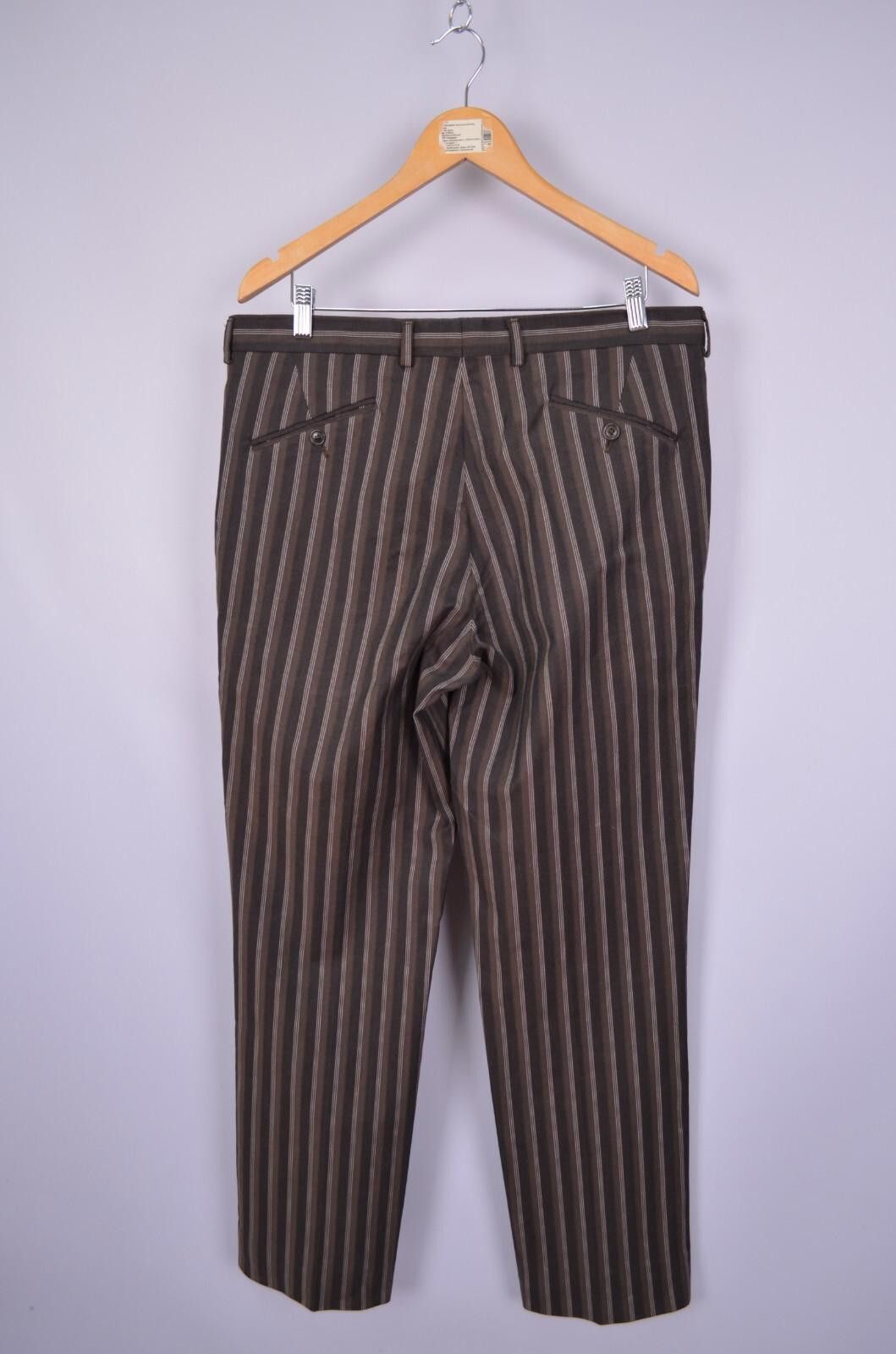 Kenzo Kenzo Mens Striped Cotton Brown Pants Size 52 W34 L34 Size US 44 / EU 60 - 4 Thumbnail