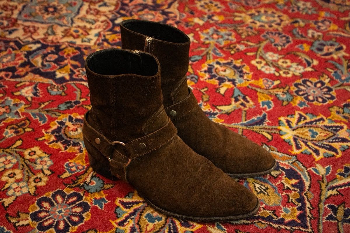 Hedi Slimane Saint laurent wyatt boots (dark brown) by hedi