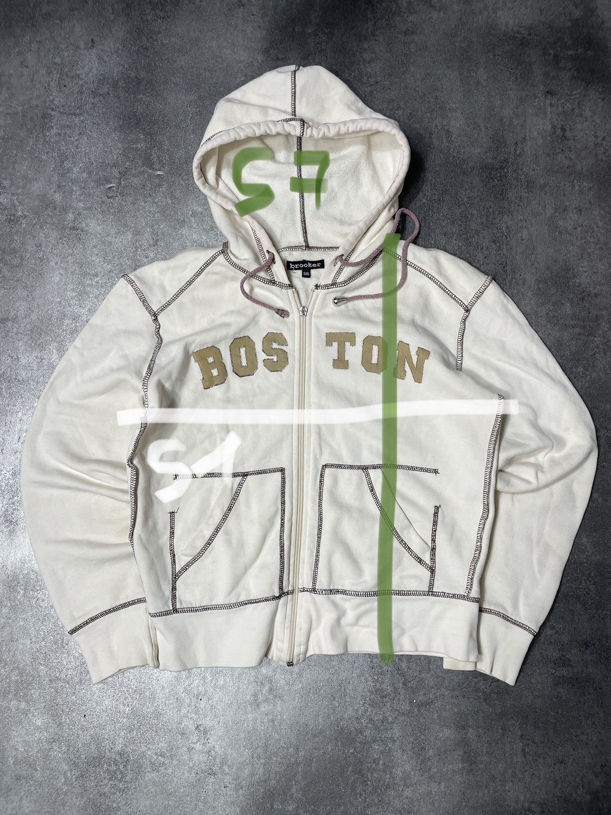 Vintage 🔥RARE🔥Vintage Y2K Hoodie Zip Spellout Boxy USA Boston Size S / US 4 / IT 40 - 16 Thumbnail