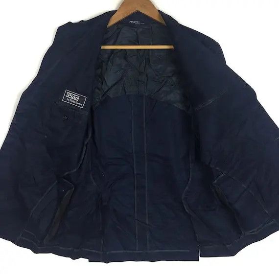 Polo Ralph Lauren Vintage POLO RALPH LAUREN Blue 2 Button Blazer Sport Coat Size 42R - 6 Thumbnail
