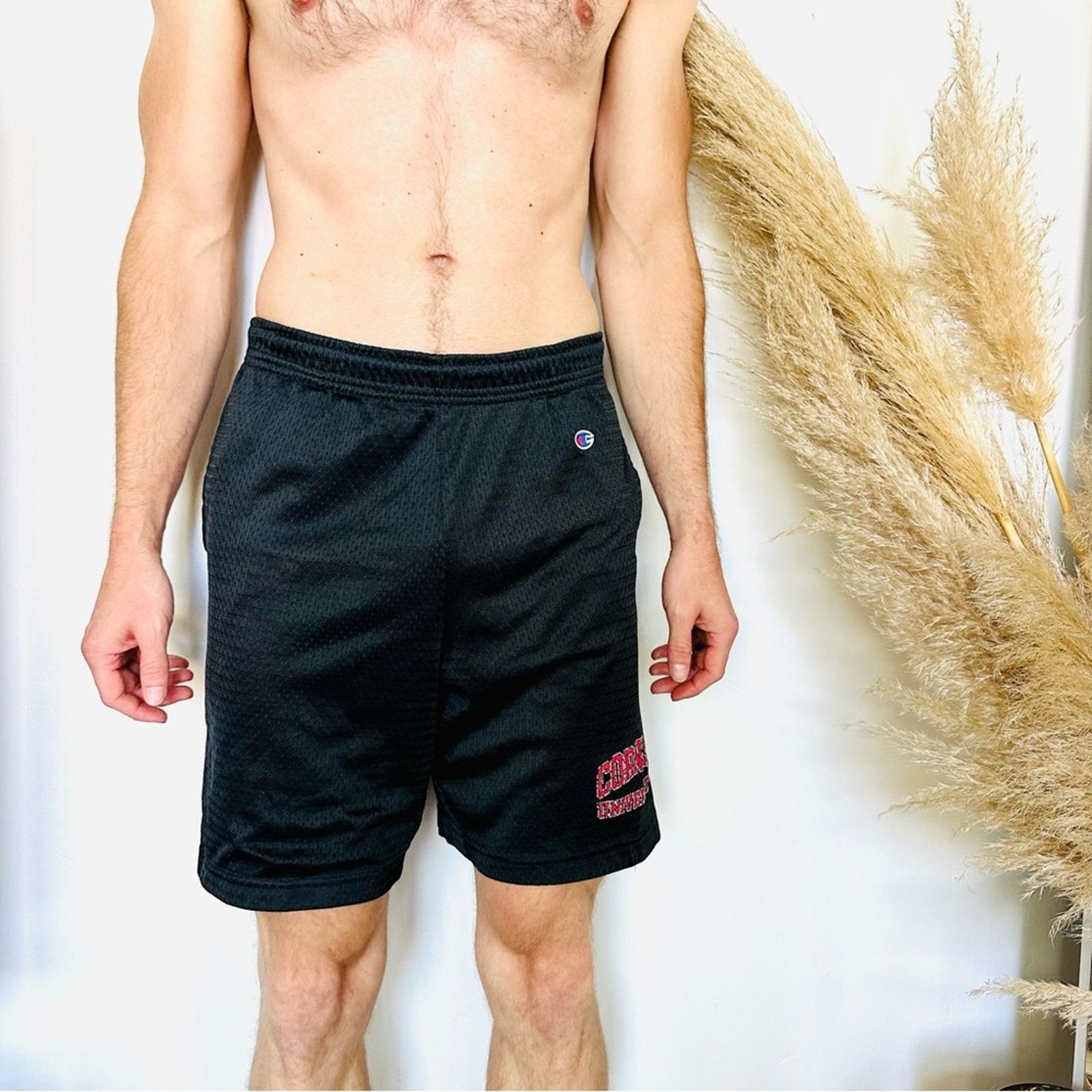 Champion CHAMPION Black Red Basketball Mesh Cornell Workout Gym Short Size US 32 / EU 48 - 13 Thumbnail