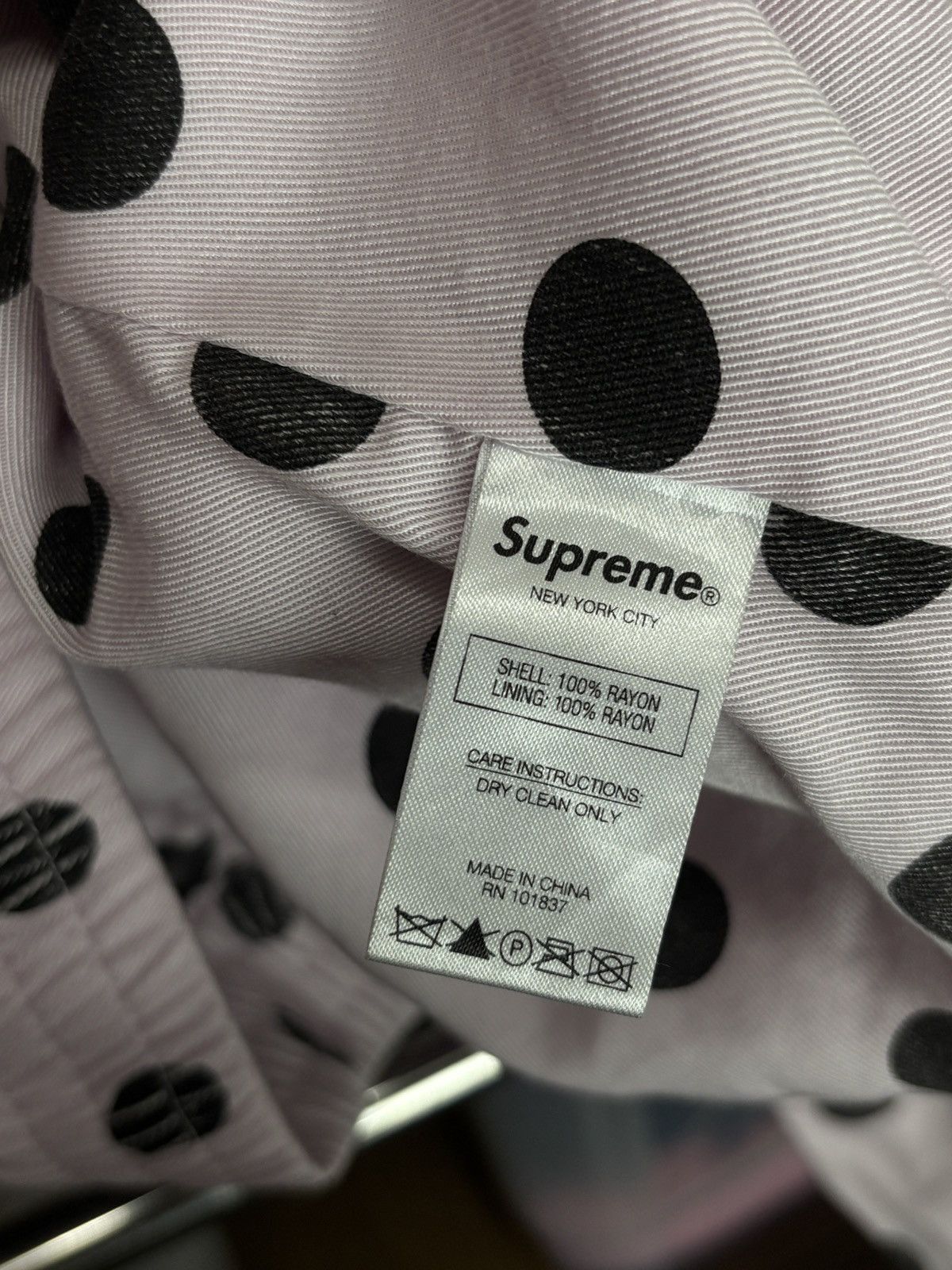 Supreme Supreme SS18 Pink Polka Dot Work Vintage Bomber Coach Jacket Size US M / EU 48-50 / 2 - 8 Thumbnail