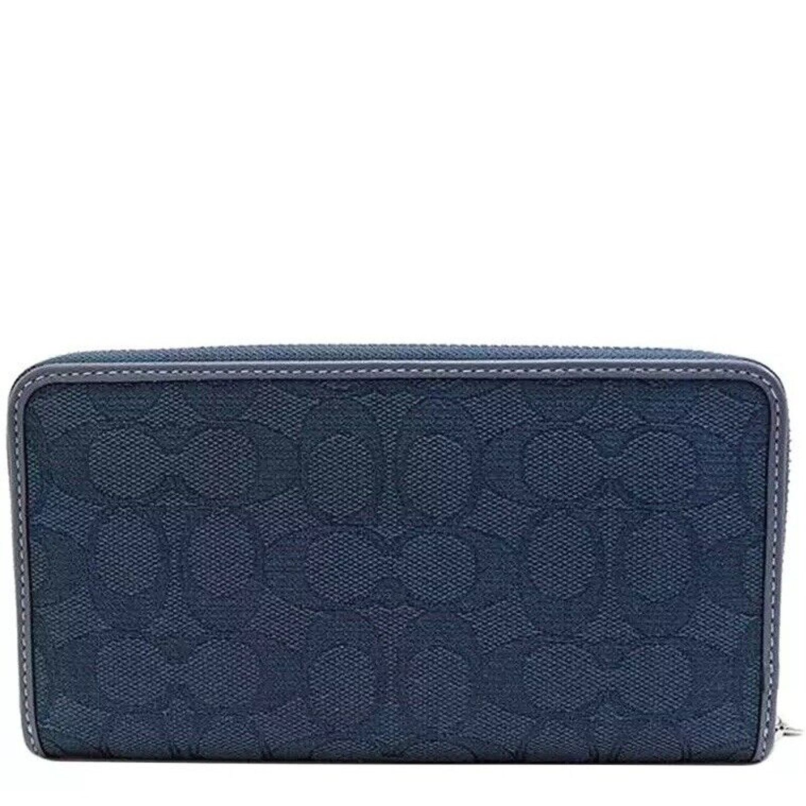 Coach NWT Coach Long Zip Around Wallet CU150 Dark Denim Size ONE SIZE - 8 Thumbnail