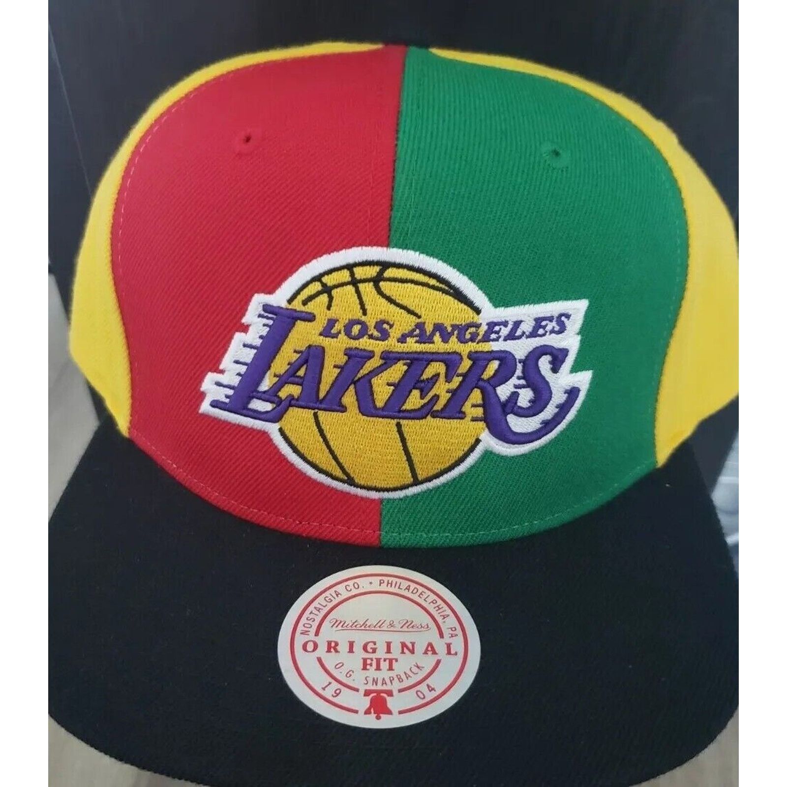 Mitchell & Ness Los Angeles Lakers Hat Pinwheel Snap Back Mitchell & Ness Size ONE SIZE - 1 Thumbnail
