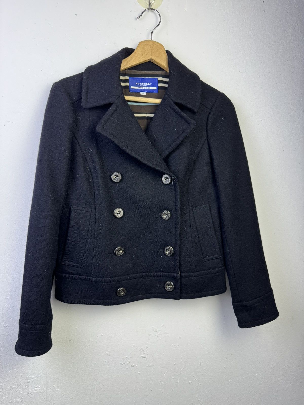 Burberry Burberry Blue Label navy double-breasted peacoat. Size L / US 10 / IT 46 - 2 Thumbnail