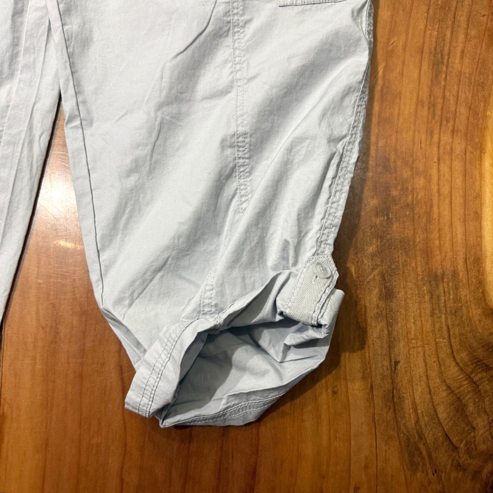 Vintage NEW Chico's Women's Pants 3 XL Pull on Capri Crop Dove Gray Cotton Casual J14 Size 40" / US 18 - 3 Thumbnail