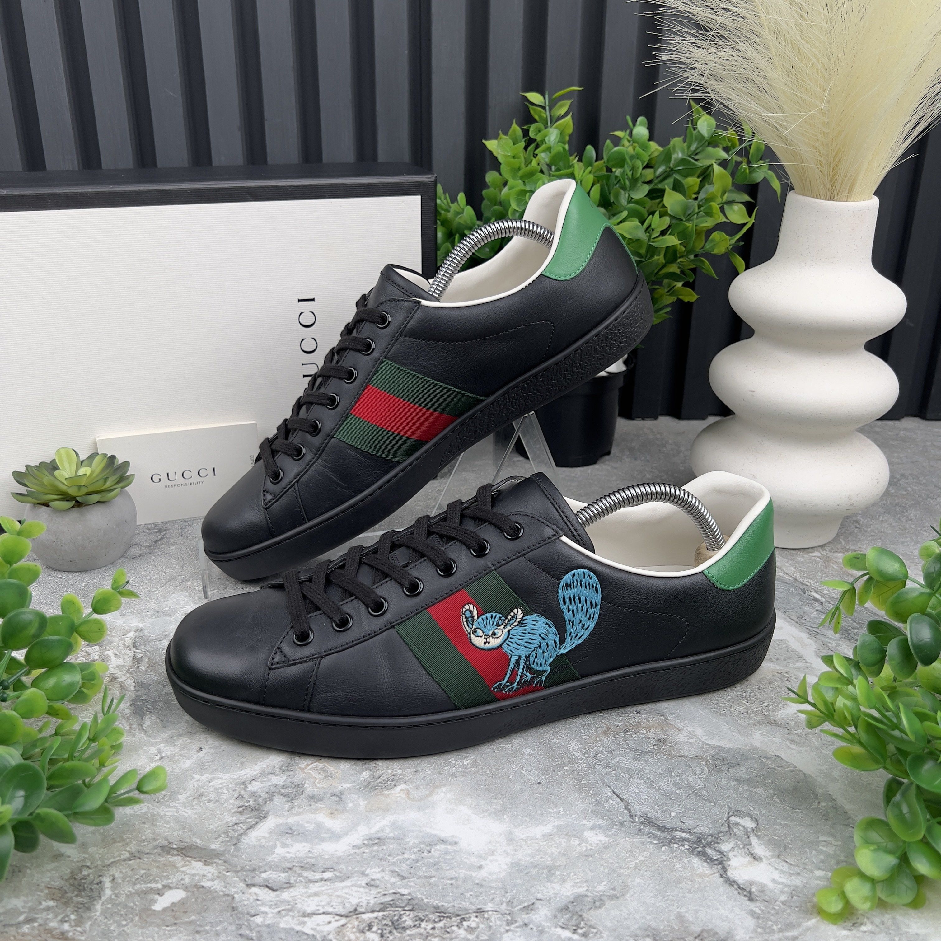 Gucci Ace Sneakers Web Freya Hartas Leather Size US 9.5 / EU 42-43 - 1 Thumbnail